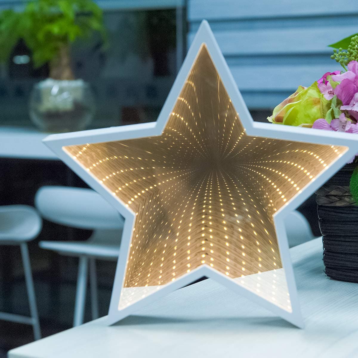 WED 3D Creative Tunnel Lamp, LED Infinity Mirror Night Light, LED Marquee Lights for for Wedding, Party, Gift, Home Wall, Kid's Room DIY Decoration