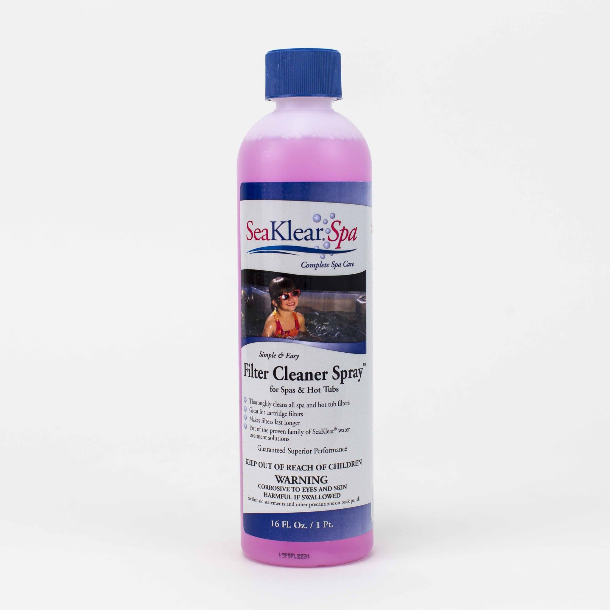 SeaKlear 1140200 Spa Filter Cleaner Spray 1 Pint for Spas and Hot Tubs