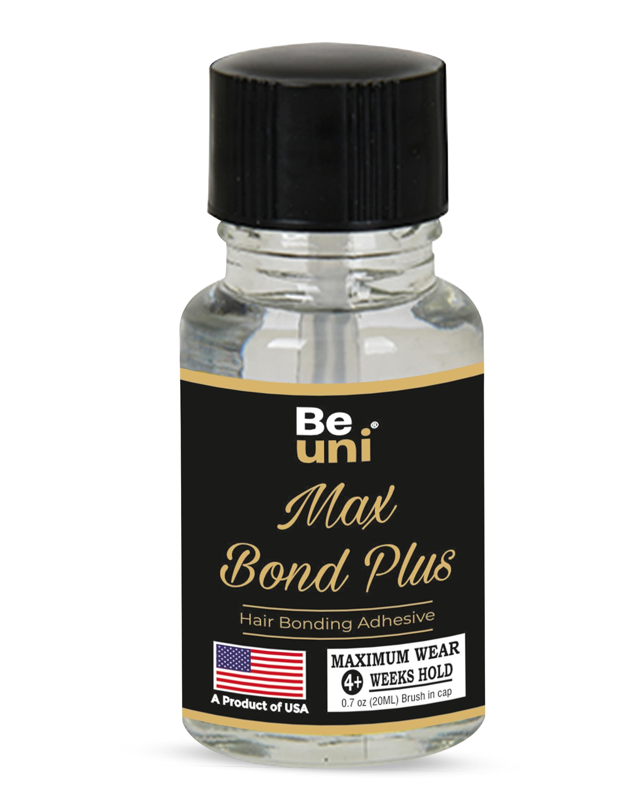 Max Bond Plus Hair Patch Glue for Men | Strong Hold up to 4+ Weeks | Waterproof Hair Wig Glue Adhesive | Skin Friendly & Latex Free | Pack of 1 (20 ml)