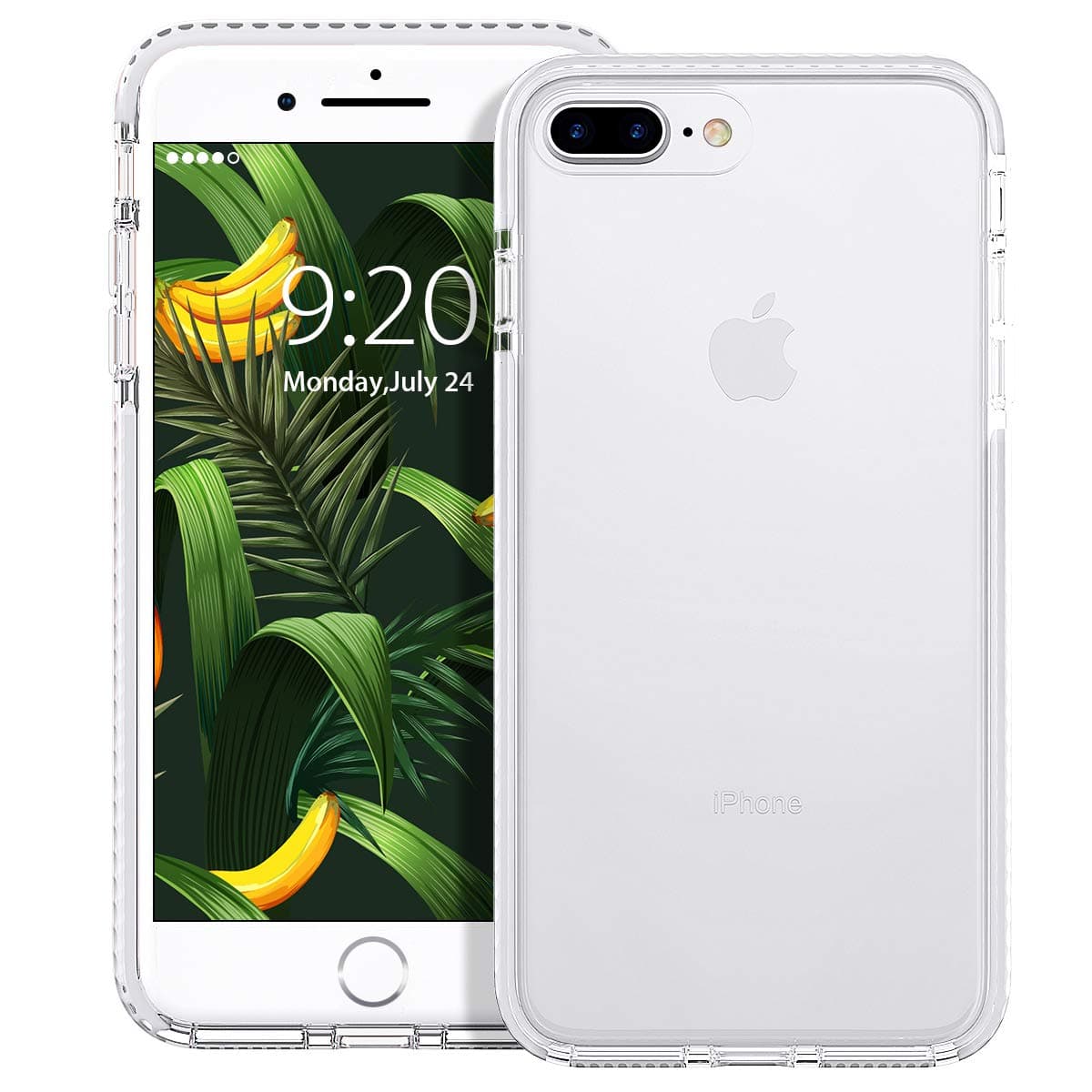 MATEPROX iPhone 8 Plus Case iPhone 7 Plus Case Clear Shield Heavy Duty Anti-Yellow Anti-Scratch Shockproof Cover Compatible with iPhone 8p/7p (White)