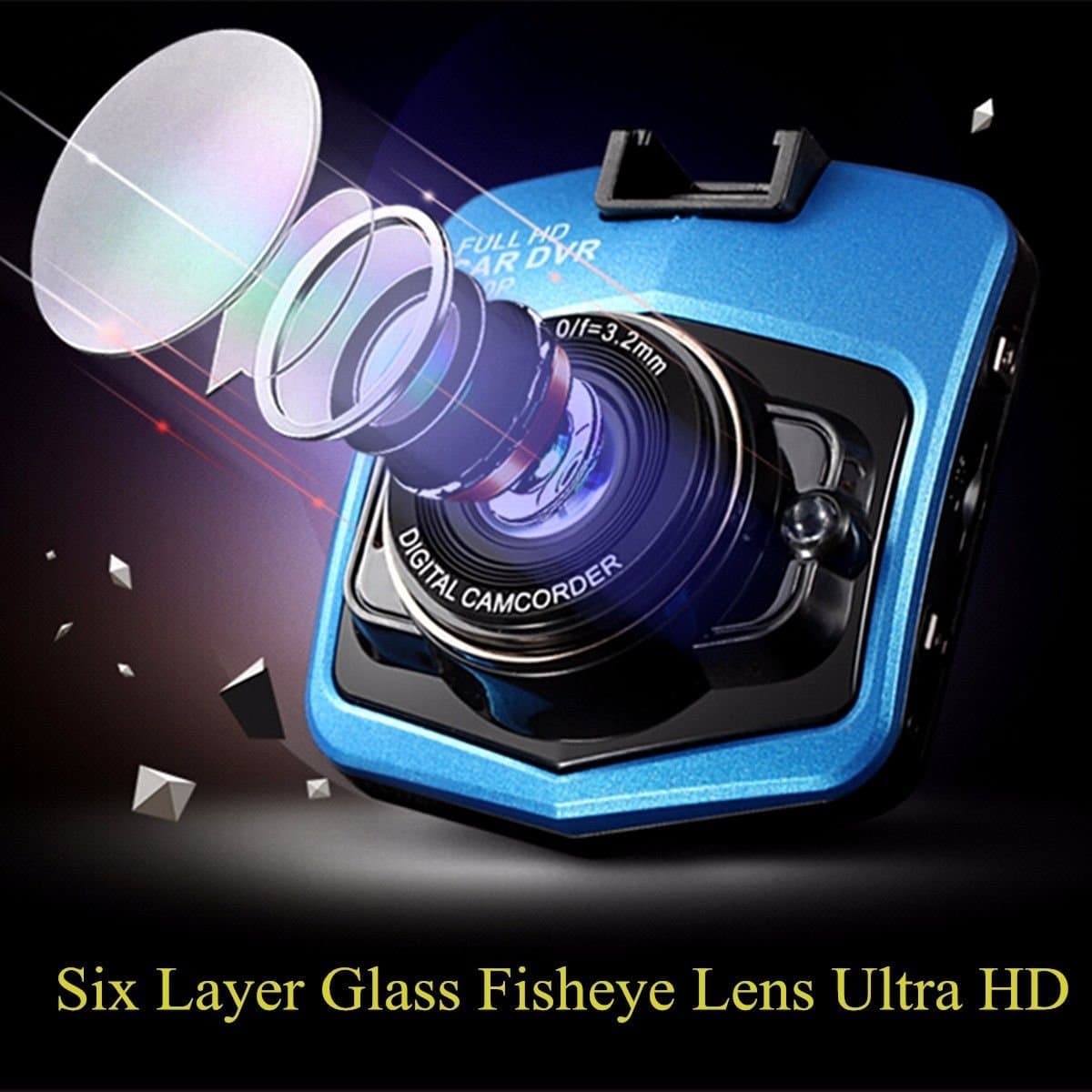 Mini Car Camera Dash Full HD 1080P Car DVR Built In G-Sensor,Parking Monitor,Motion Detection,Loop Recording (Black)