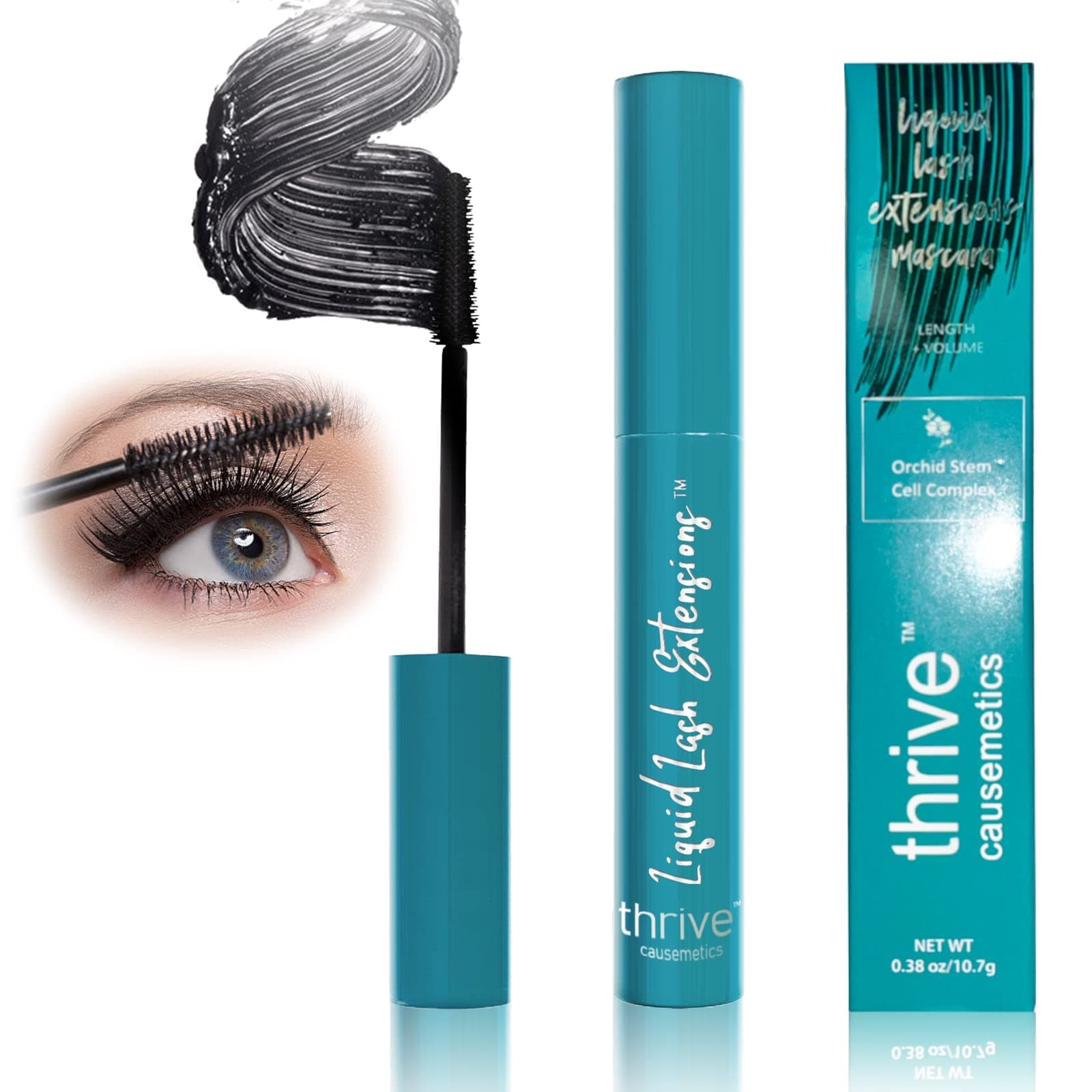 New Thrive mascara Liquid Lash Extensions Mascara, Thrive Mascara Liquid Lash Extensions, Thrive Causemetics Mascara, Brynn (Rick Black) 10.7g/0.38 OZ-02