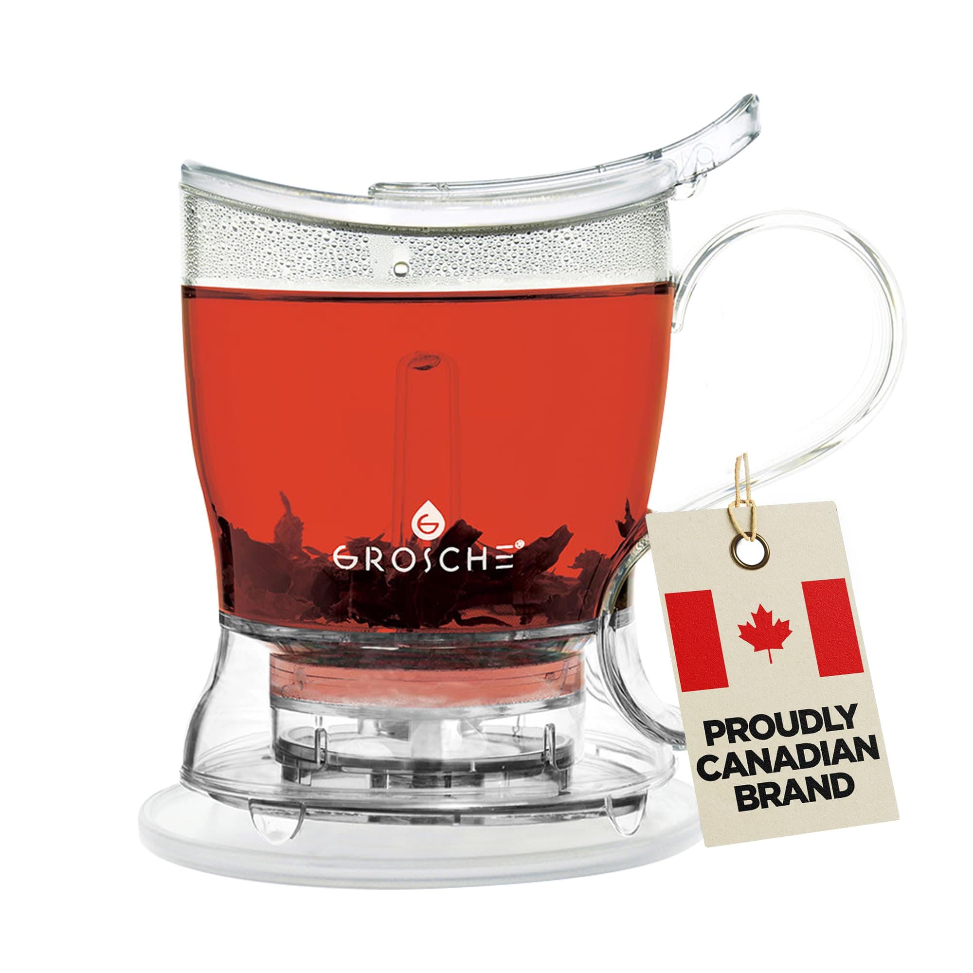 GROSCHE Aberdeen Tea Steeper, Teapot, Tea Maker, and Infuser - BPA Free & Food Safe Tritan(525 ml)