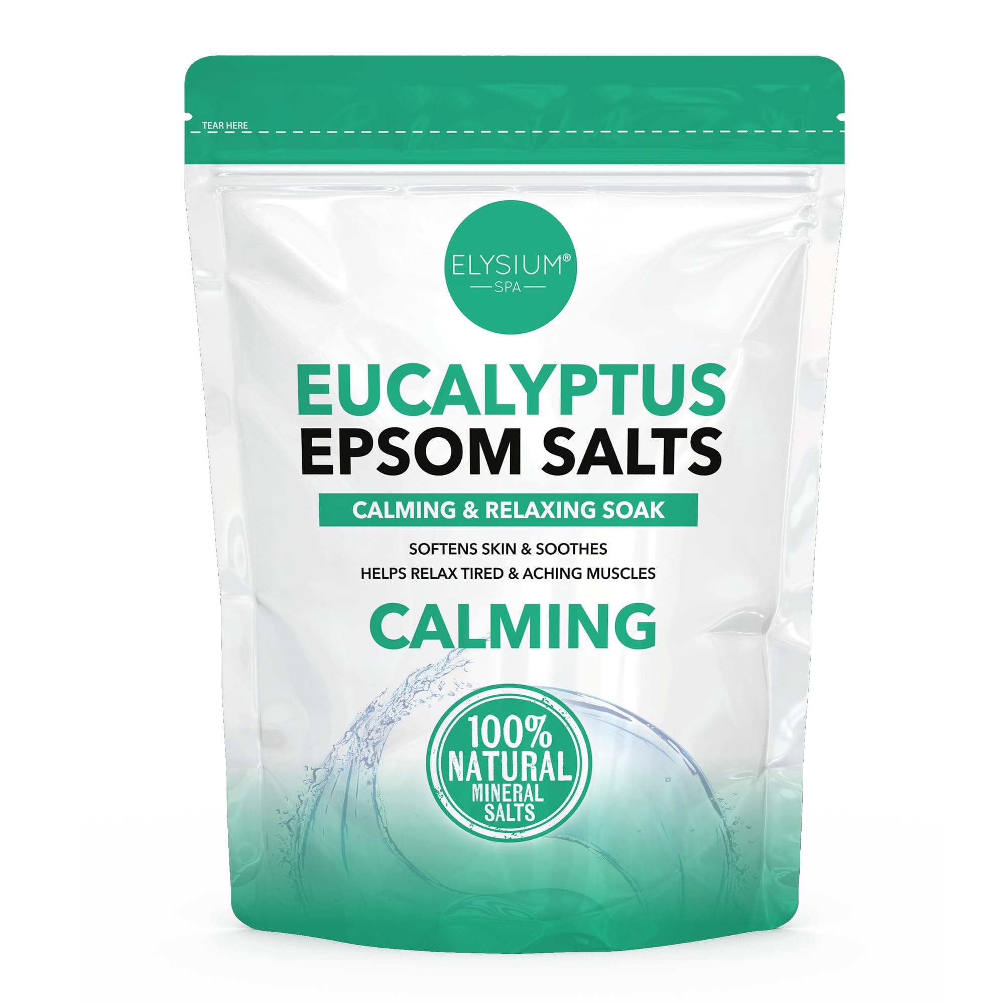 Elysium Spa Natural Eucalyptus Epsom Salts, White, 450 G