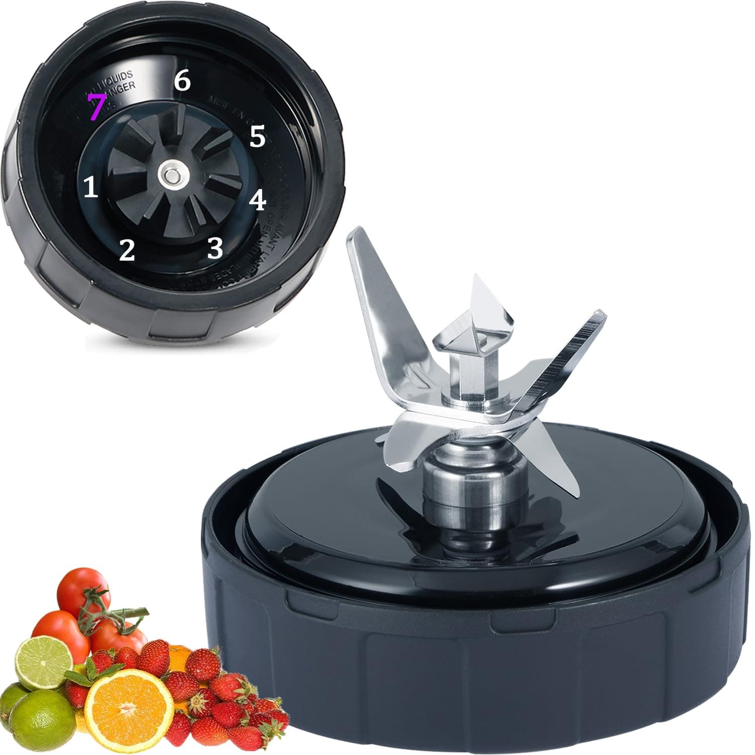 [ New Model] Replacement blender Blade for Ninja Accessories, Only Compatible with Nutri Ninja Foodi Power Blender SS150,SS151,SS300, SS350,SS351, SS351TGT, CO351B, SS100, SS101, SS101C, CO101B