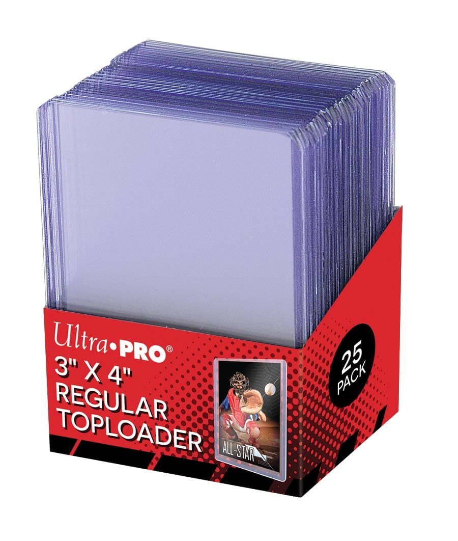 Ultra Pro 25 3 X 4 Top Loader Card Holder for Baseball, Football, Basketball, Hockey, Golf, Single Sports Cards Top Loads