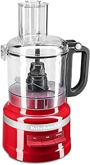 KitchenAid KFP0718ER 7-Cup Food Processor Chop, Puree, Shred and Slice - Empire Red