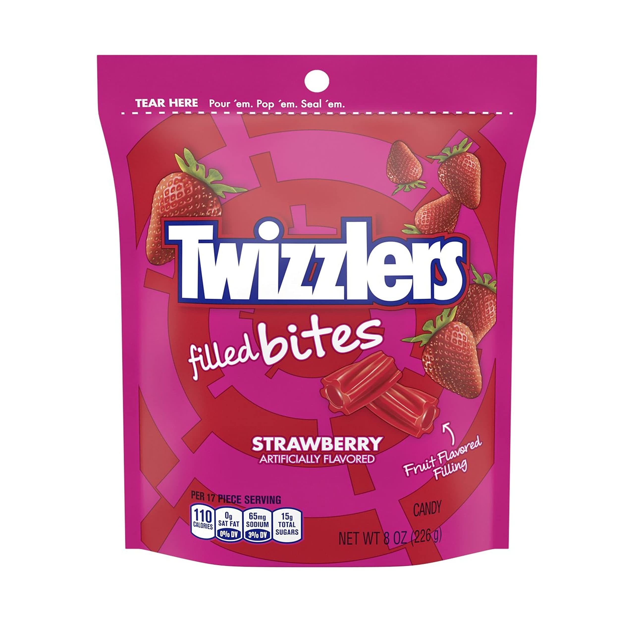 TwizzlersStrawberry Filled Bites, 8 oz 226gr