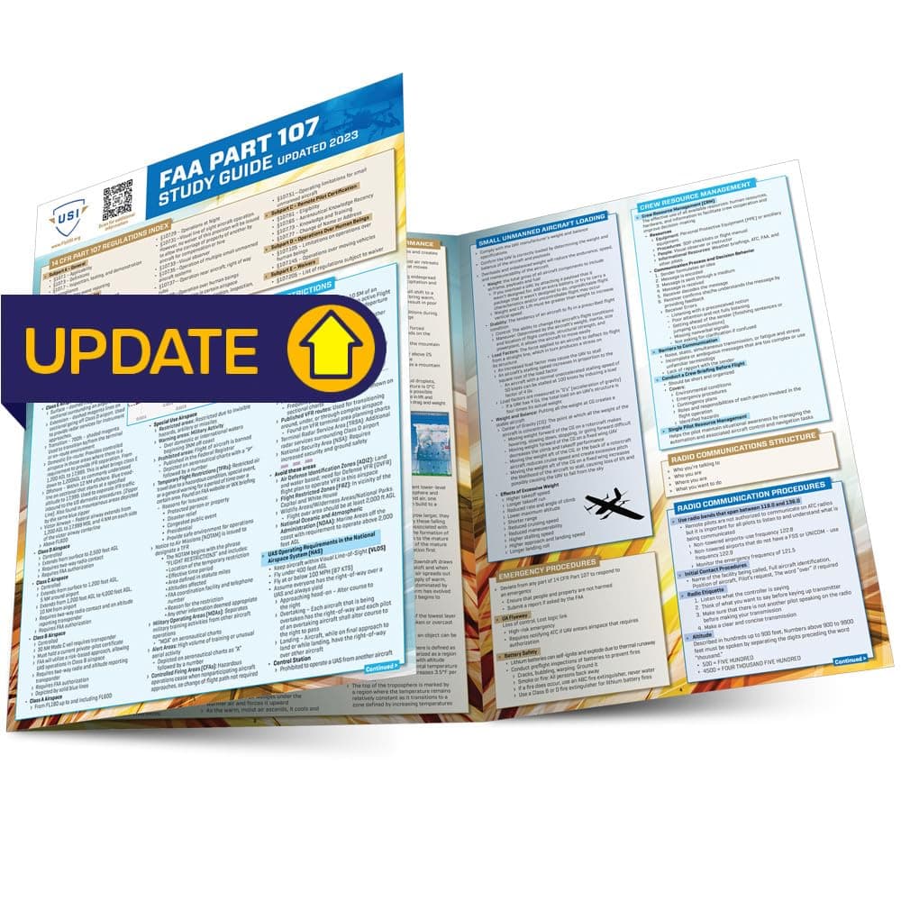 FAA Part 107 Drone Study Guide: a QuickStudy laminated reference guide