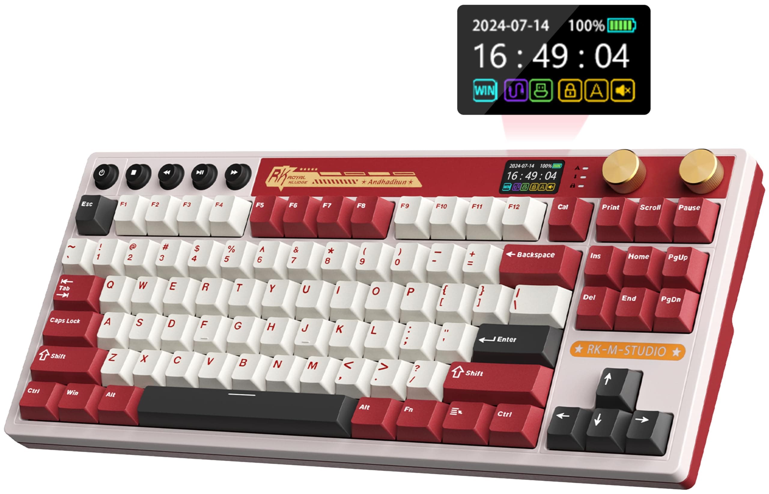 RK ROYAL KLUDGE Gaming Keyboard (Black, One Size)