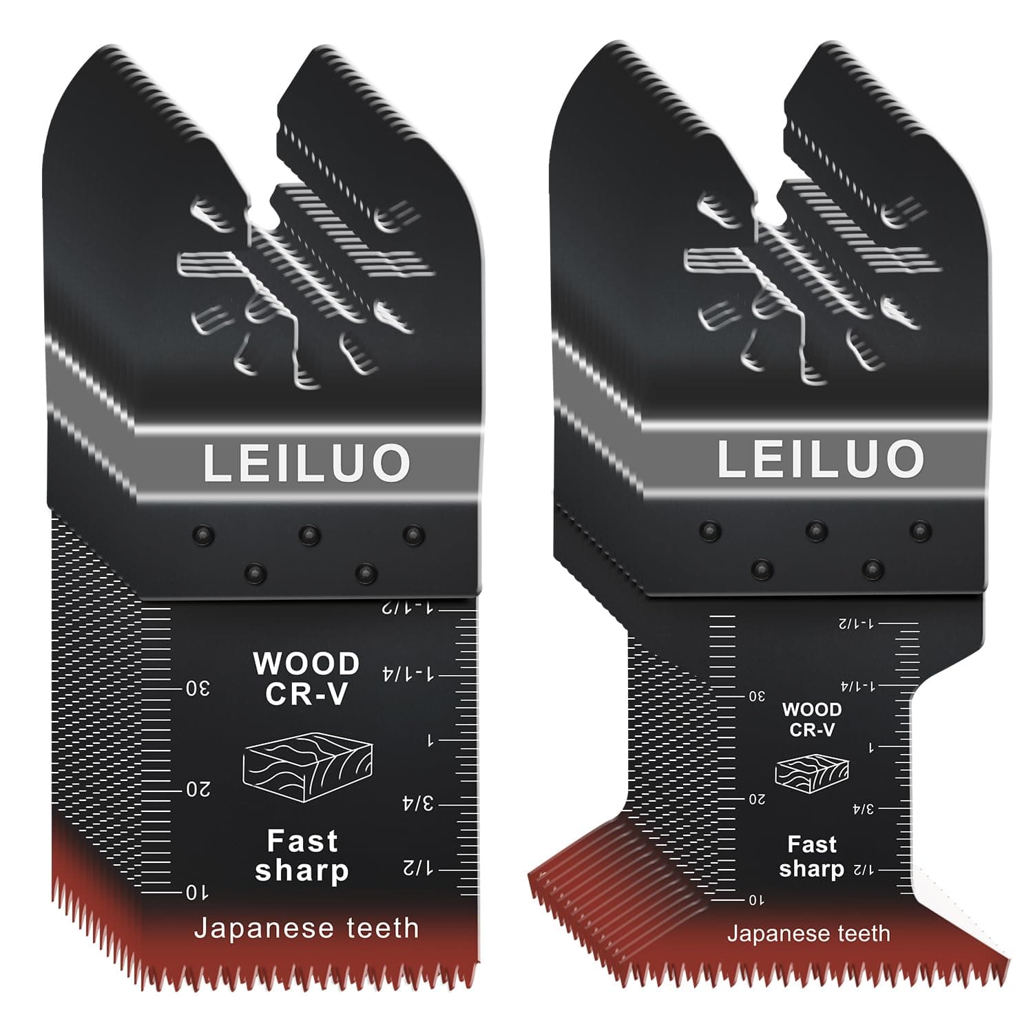 LEILUO 50 Pcs Multitool Blades Japanese Teeth Fast Cutting Oscillating Tool Blades CRV Material Oscillating Saw Blades Universal Accessories with Storage Bag Fit DeWalt Milwaukee Makita and More