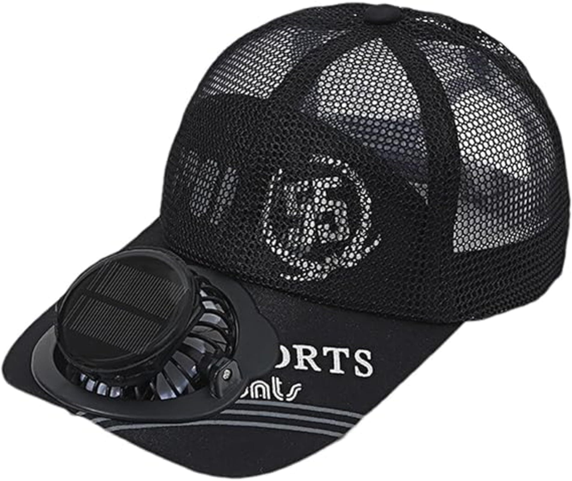 Solar Fan Hat - Sun Visor With Adjustable Baseball Cap, USB Charging, 2 Speeds, Wide Brim Beach Visor - Upgraded Trucker Hat