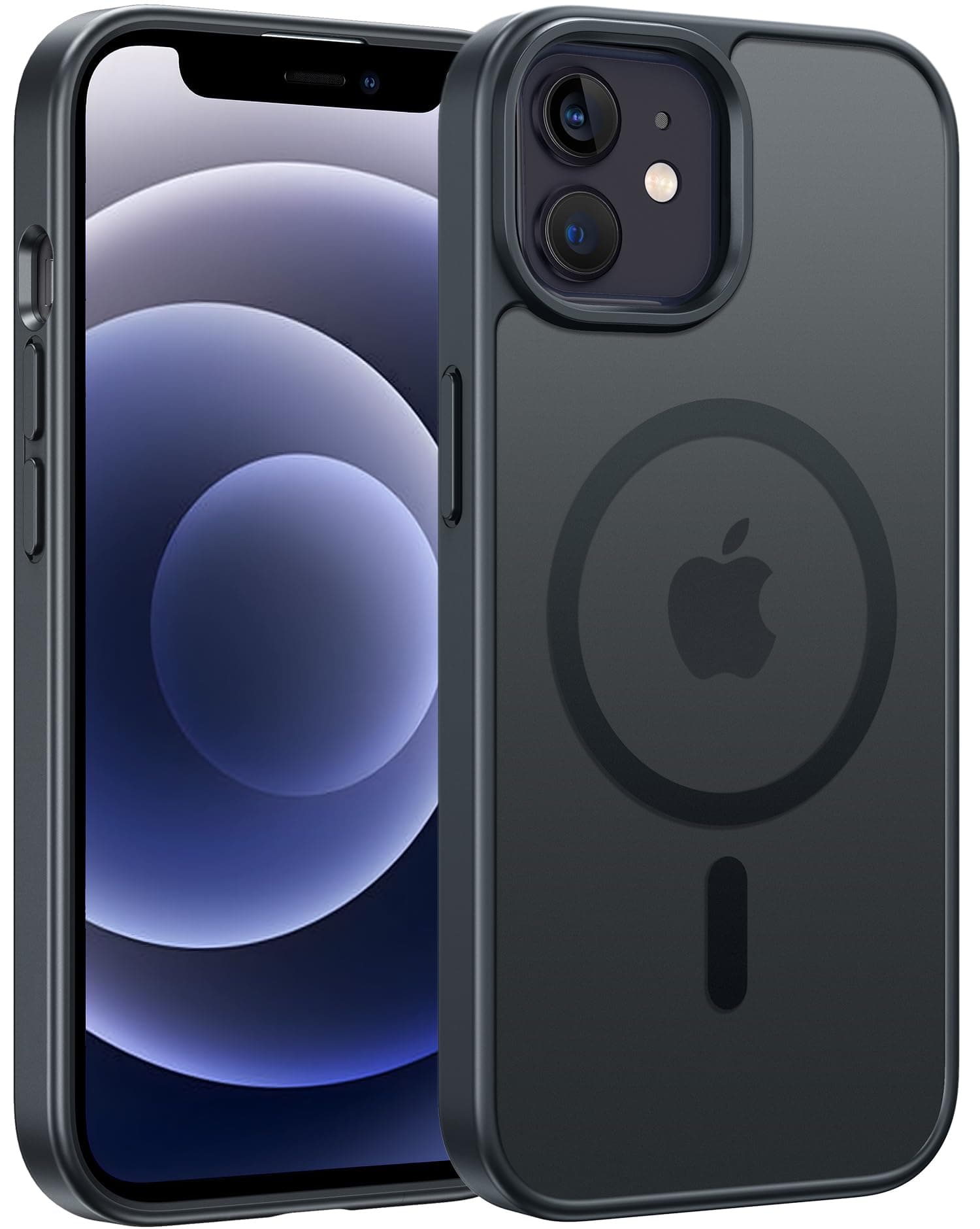 FNTCASE for iPhone 12 Case: iPhone 12 Pro Case [Compatible with Magsafe] Translucent Matte Cases with [Camera Protection] Military Grade Shockproof Protective Phone Cover