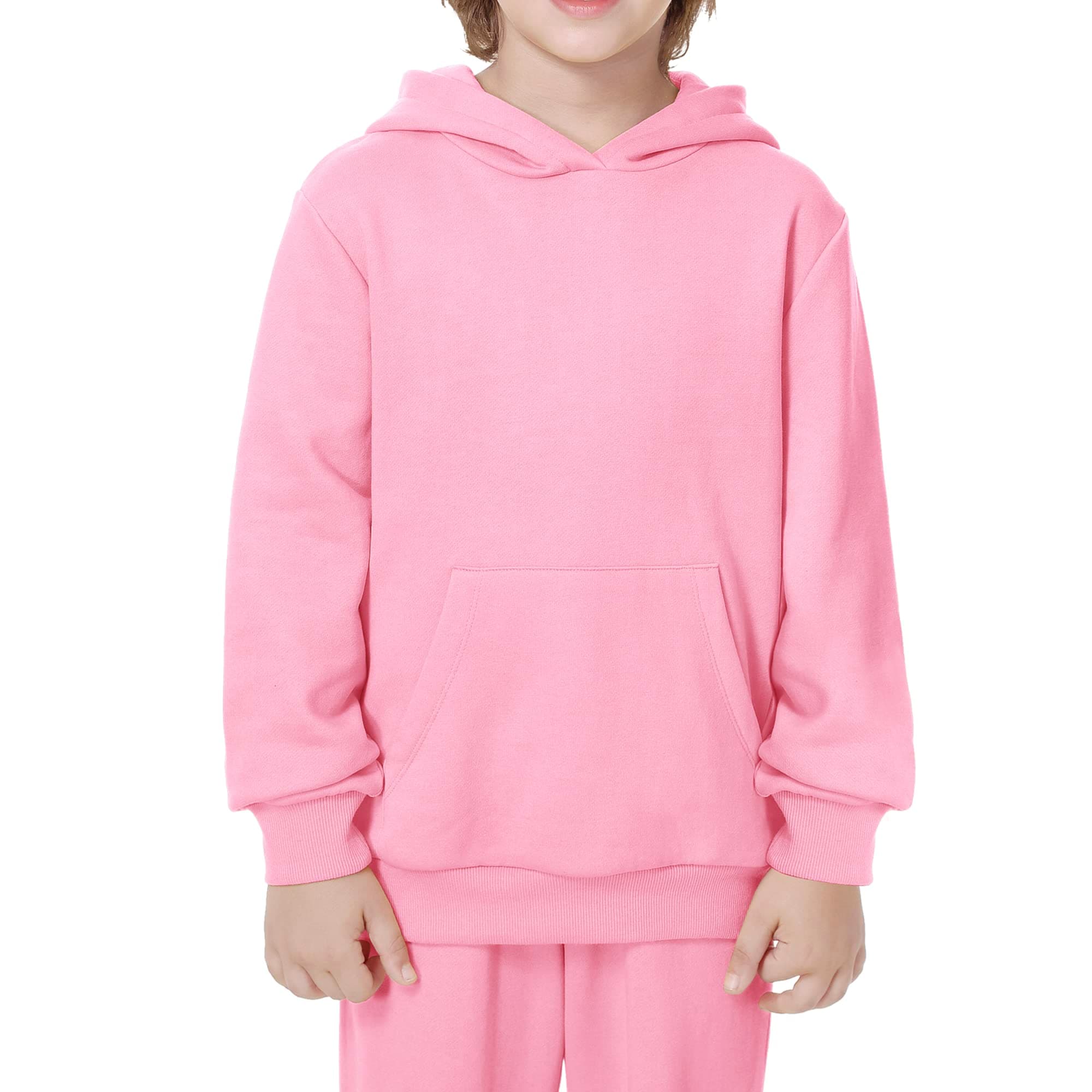 Kid Nation Kids' Soft Brushed Fleece Casual Basic Pullover Hooded Sweatshirt Hoodie for Boys or Girls 4-12 Years