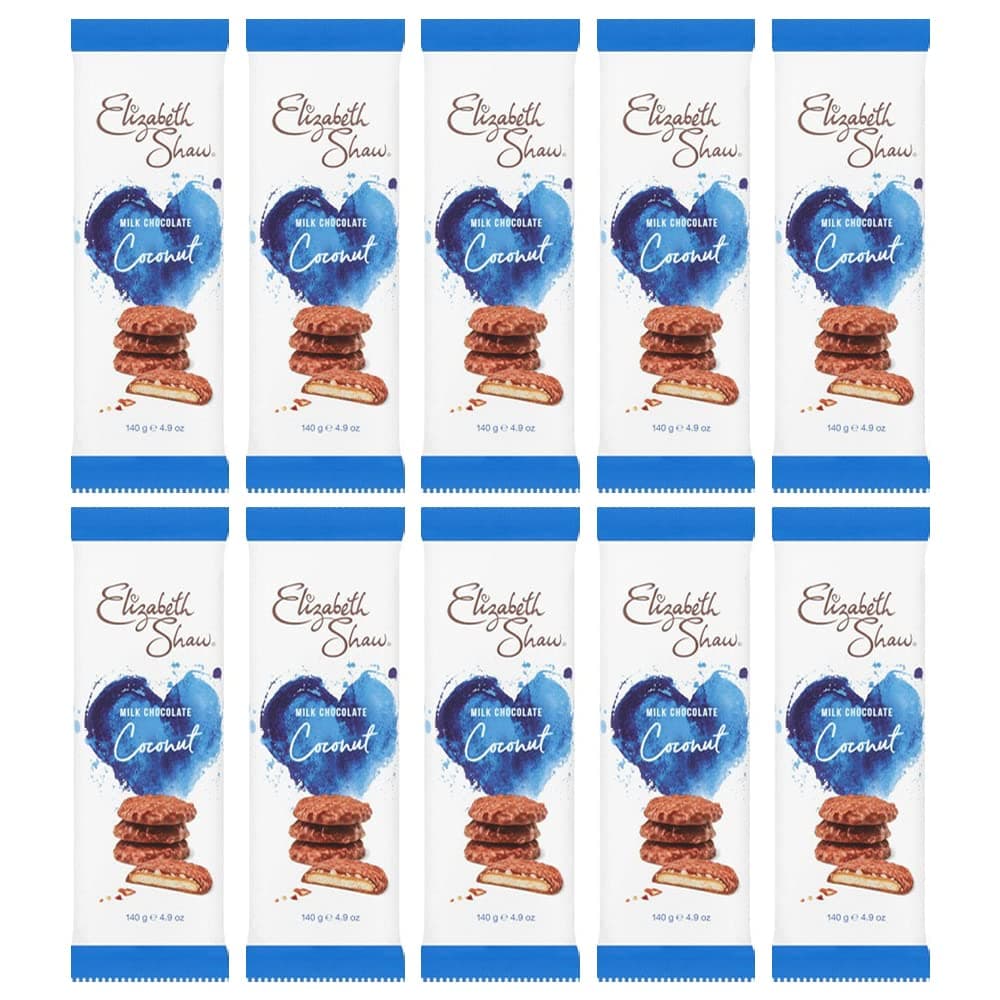 Elizabeth Shaw Luxury Biscuits 140 Gram (Coconut, 10 Pack)