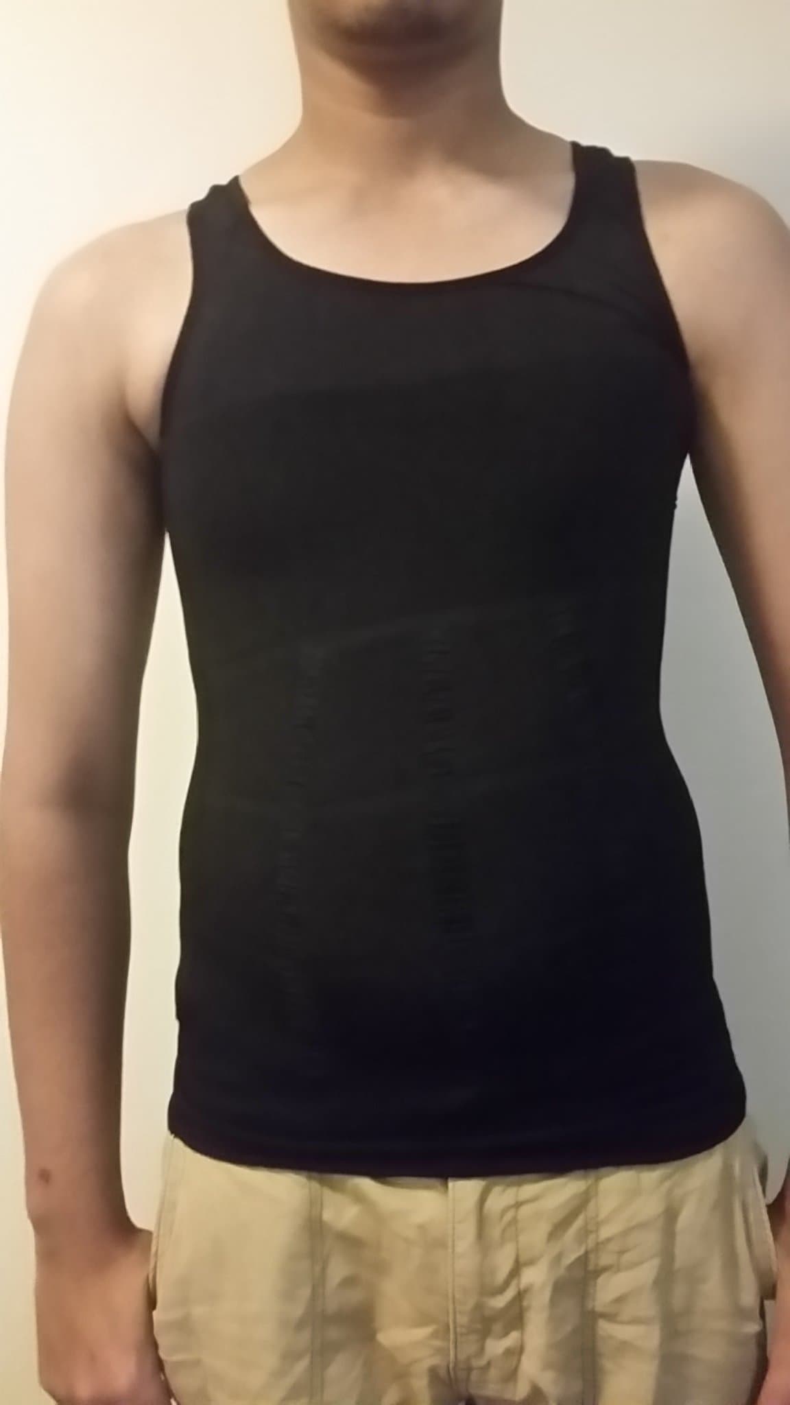 2 Pc DivaDivya Slimming Slim Compression T shirt Black/Large