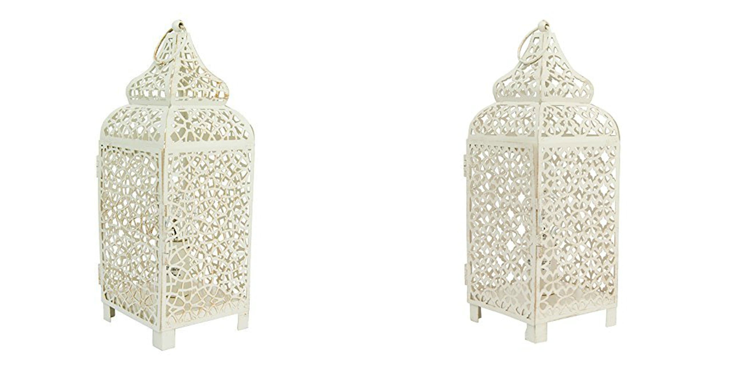 Vintage Shabby-Chic Moroccan Table Lamp - Star and Geometric Pattern Design