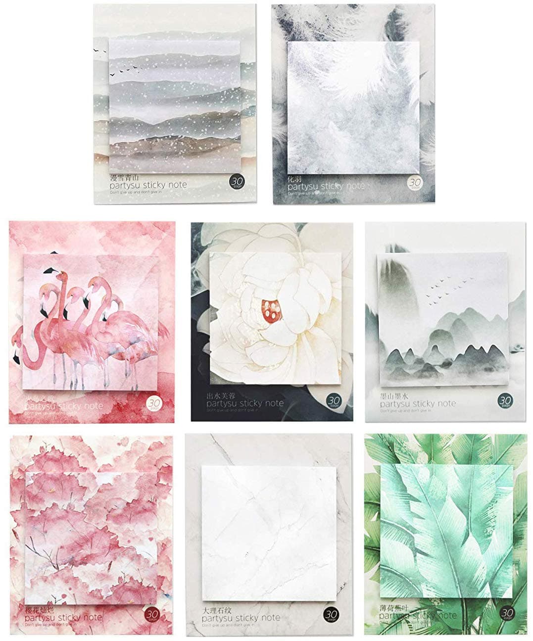 RIANCY Sticky Notes Self-Sticky Memo Pad (Landscape)