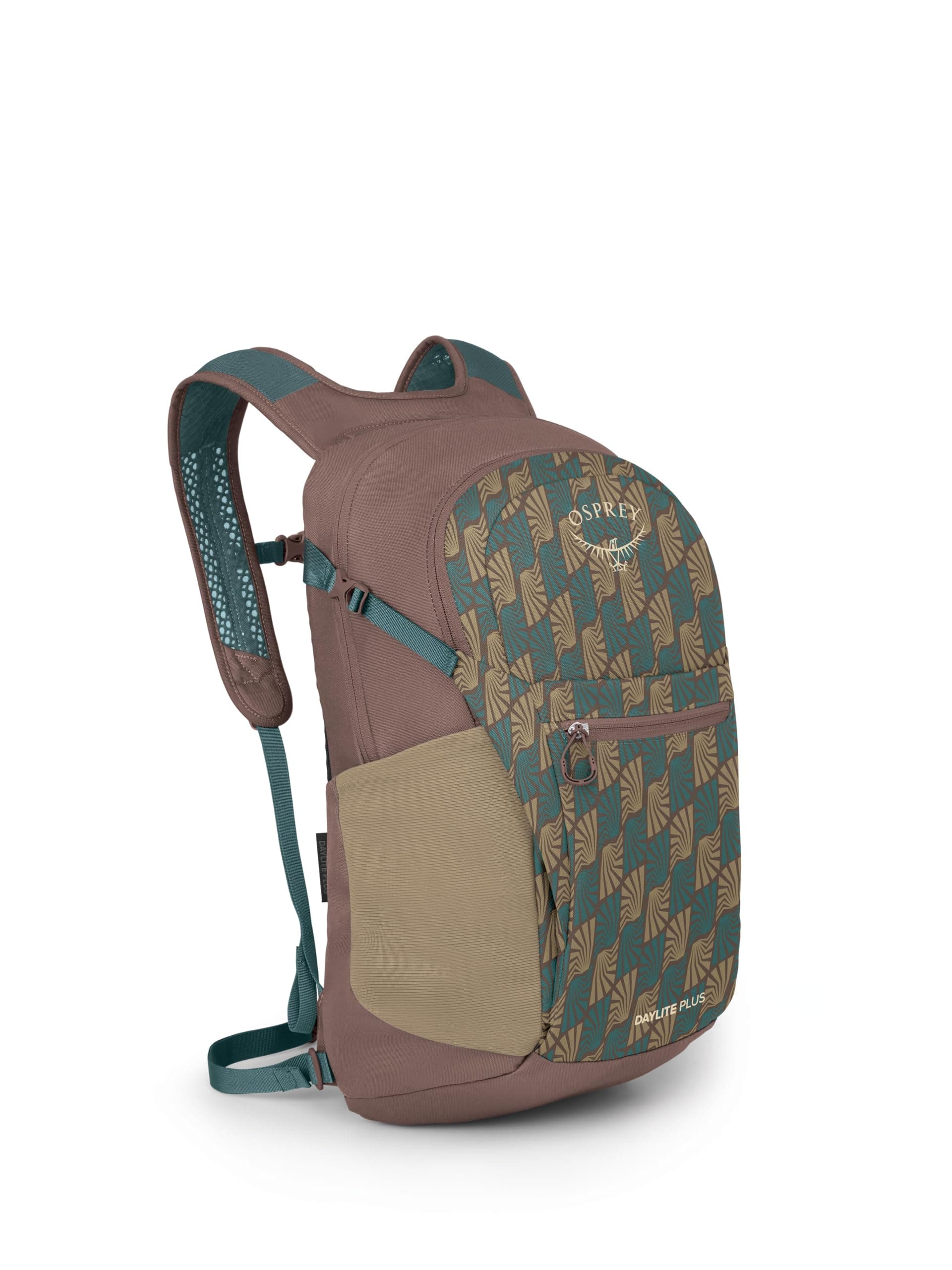 Osprey Daylite Plus Commuter Backpack - Lightweight, Everyday Pack with Laptop Sleeve and Water Bottle Pockets - Ideal for Work, School, and Travel with Versatile Storage, Kazuma Print/Magma Brown