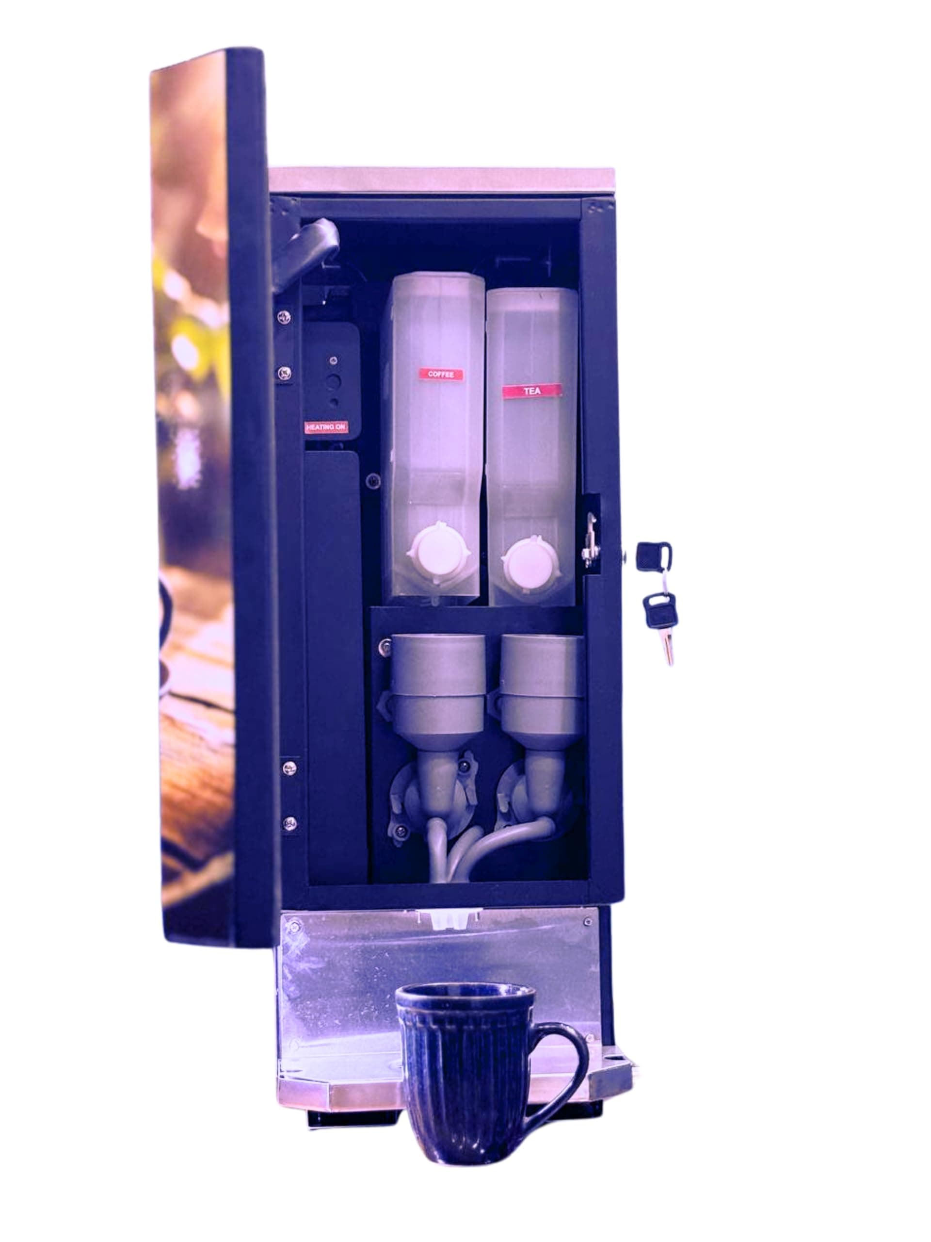 CHAI TEA POINT Tea & Coffee Coffee Vending Machine 2 Lane | Fully Automatic | For Offices, Shops and Smart Homes | Make 2 Varieties of Coffee Tea with Premix | No Milk Required