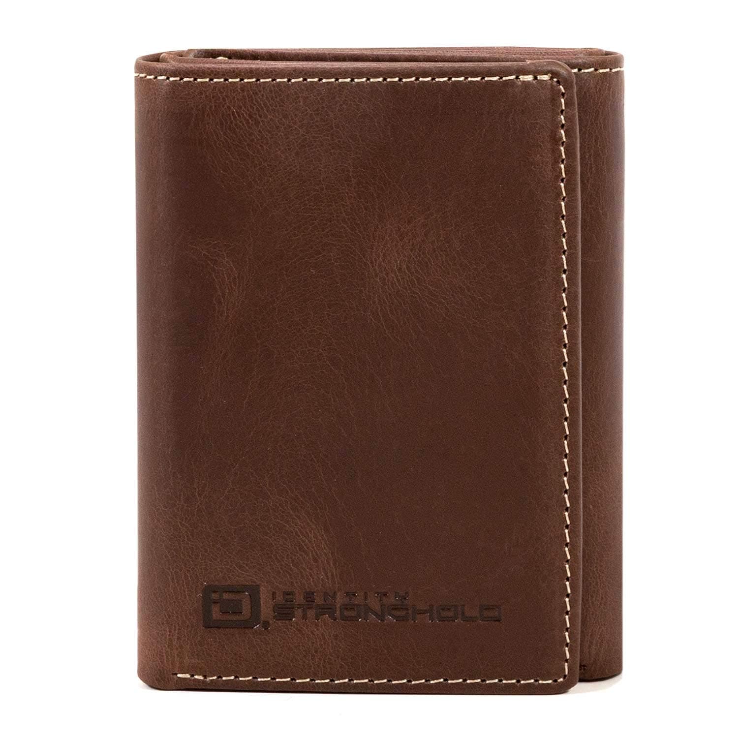 RFID Blocking Trifold Wallet for Men - Rugged Genuine Leather
