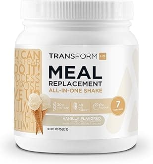 TransformHQ Meal Replacement Shake Powder 7 Servings (Vanilla) - Gluten Free, Non-GMO