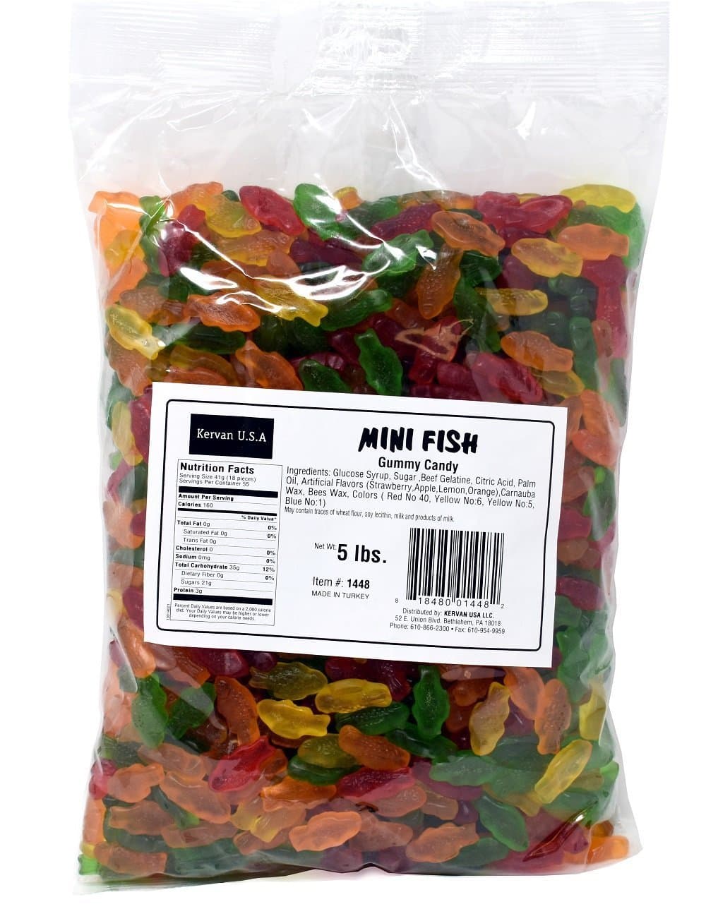Gummy Candy Mini Fish 5lb Bulk Bag