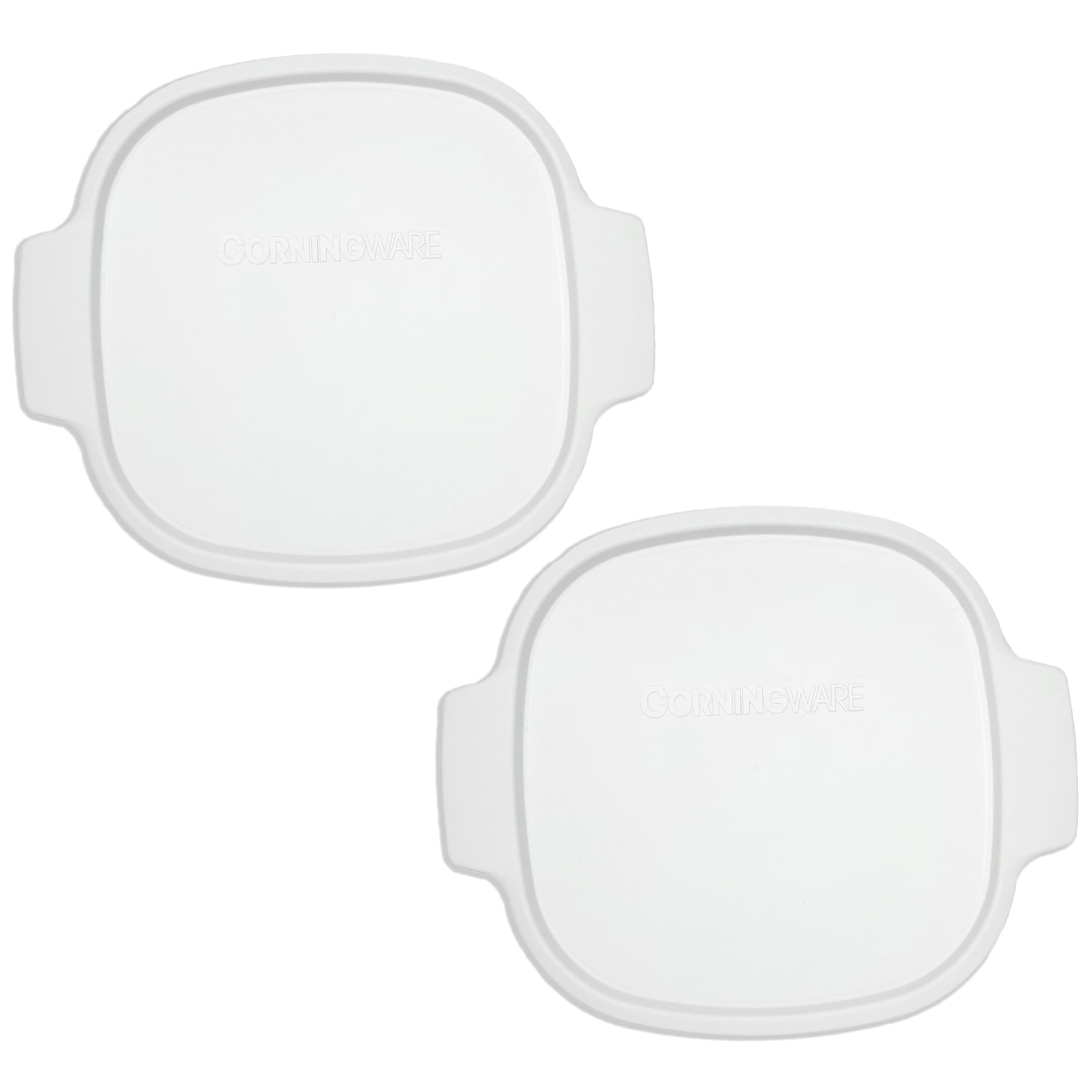 Stovetop A-2-PC 2-Quart/3-Quart White Color Square Pack of 2 Plastic Storage Lids