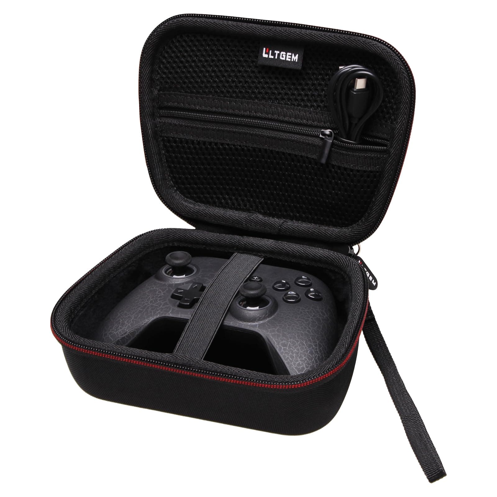 LTGEM Hard Case for Svetaecho Wireless Switch Pro & NexiGo & Nintendo Switch Pro & Xbox Series S / X Controller - Travel Protective Carrying Storage Bag(Black+Black)
