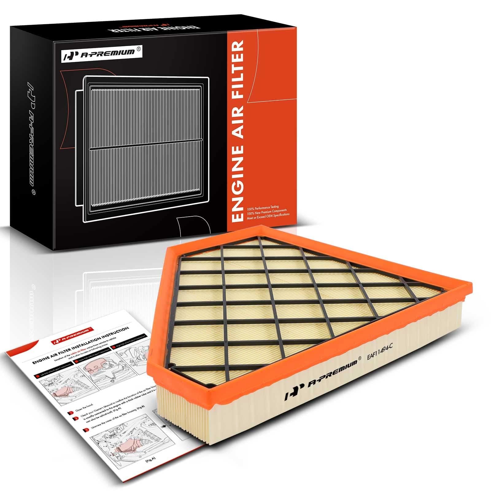 Front Engine Air Filter Compatible with Cadillac ATS, CTS & Chevrolet Camaro, 2013-2023, 2.0L 2.5L 3.6L, Flexible Panel, Replace# 20857930