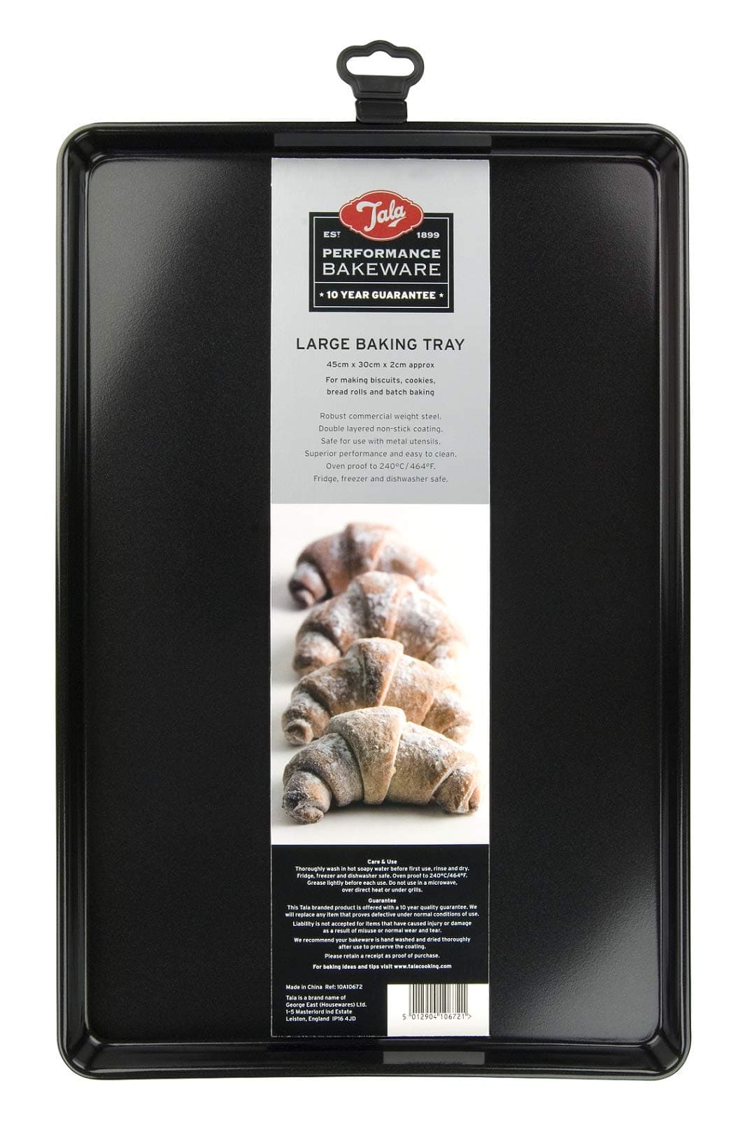 Tala Performance Baking Tray, Professional Gauge Carbon Steel with Eclipse Non-Stick Coating, Perfect for Cooking and Roasting, 44.5x29.9x2.1 cm