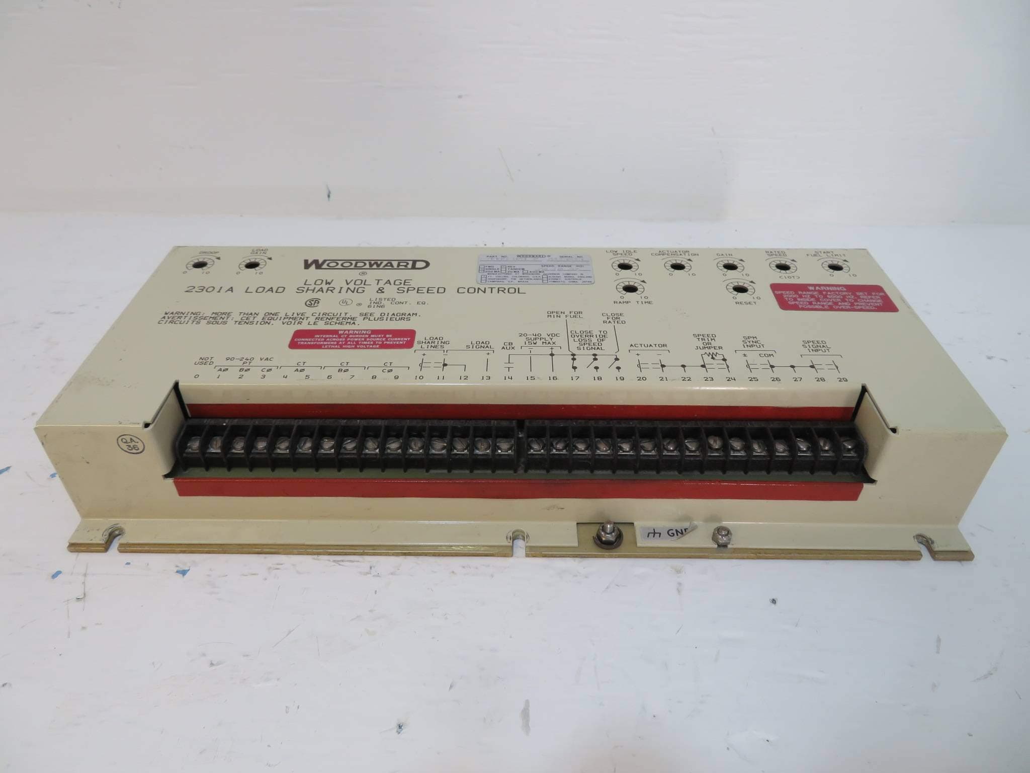 9905-021 P Low Voltage 2301A Load Sharing Speed Control 9905021 2301 A
