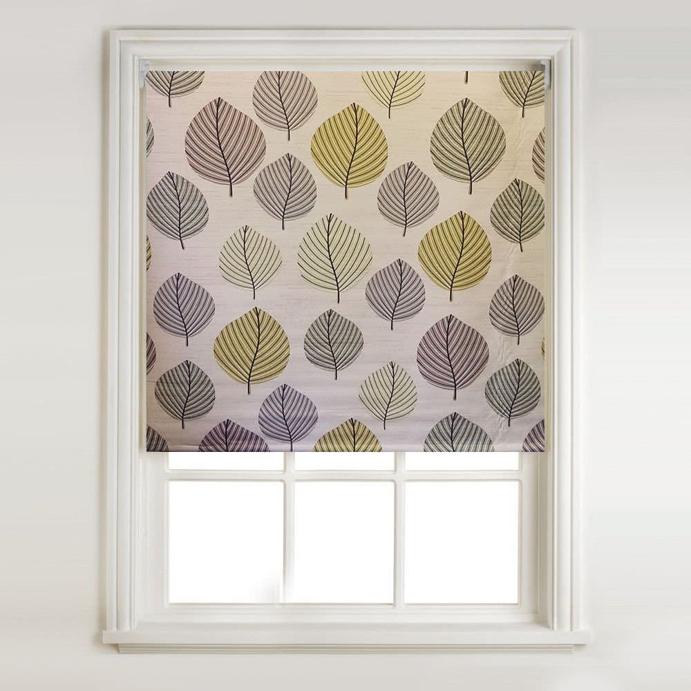 Autumn Leaf Green Thermal Blackout Roller Blind (Width: 3ft (91.5cm)) *Alteration Available*