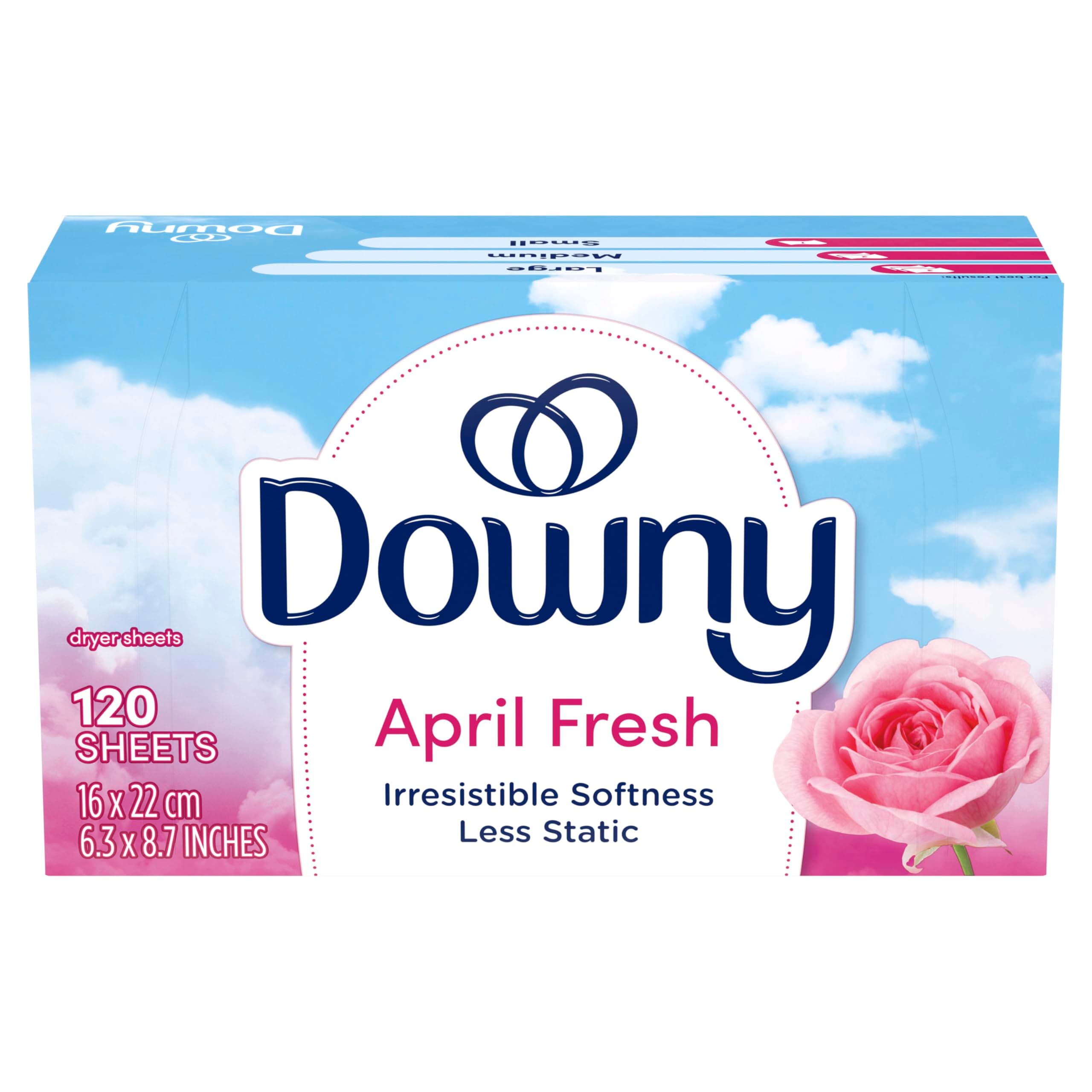 Downy Fabric Softener Sheets, April Fresh Scent, 120-Count Boxes (Pack of 3) by Downy