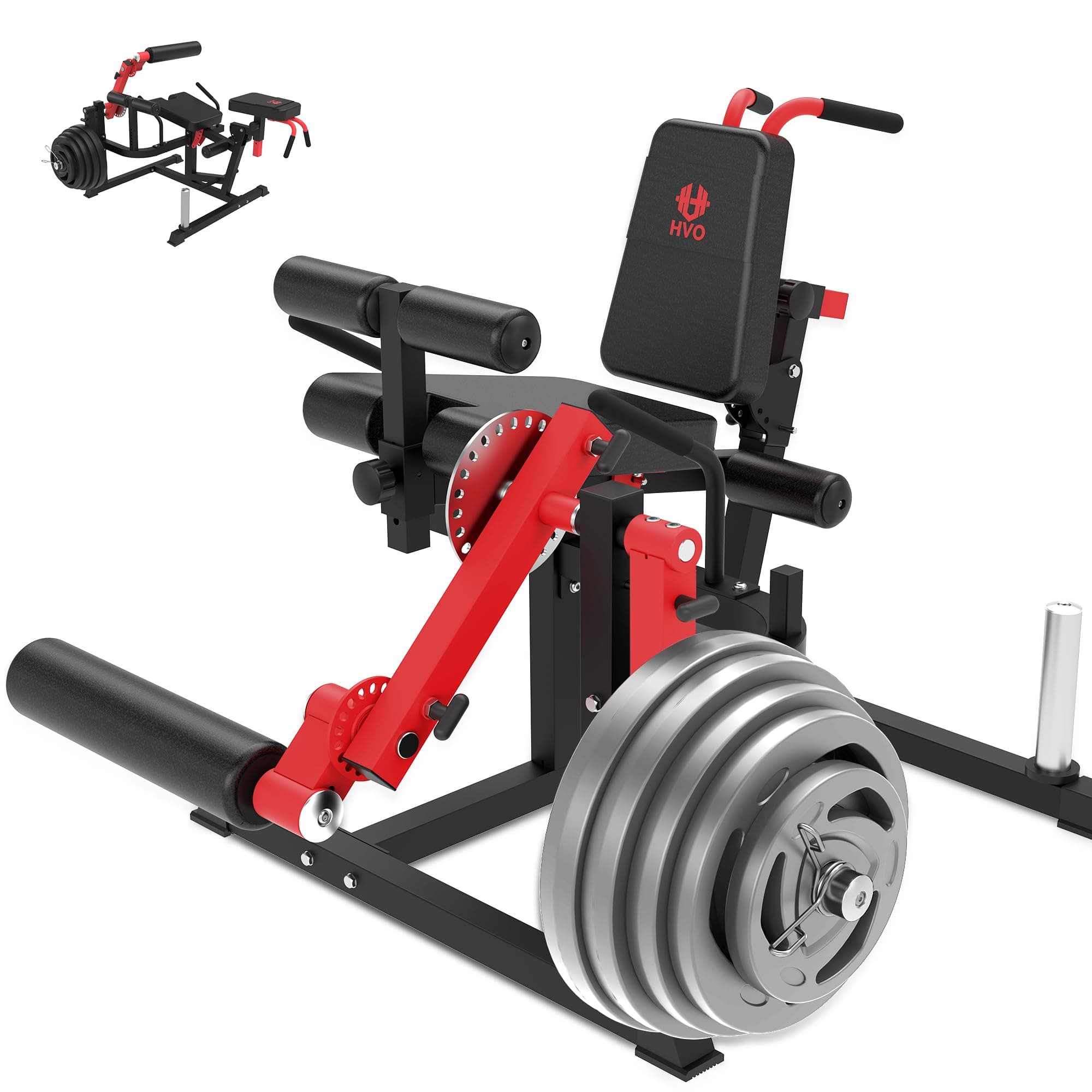 HVO Leg Curl Machine Extension - Leg Extension and Curl Machine Workout for Home Gym Use Leg Extension Machine Fitness Equipment Commercial Grade Seated Lying Hamstring Curl Machine