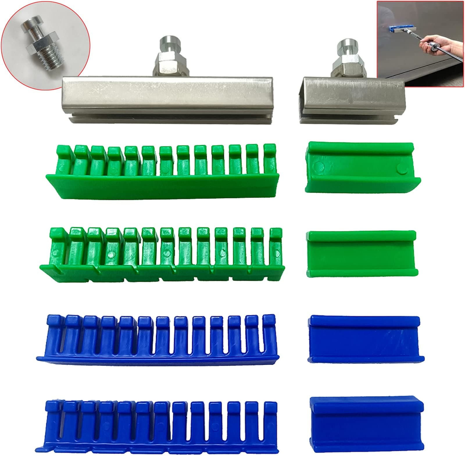 10pcs/Set Adhesive Blue Green Glue Tabs Tools Kit for Car Paintless Dent Repair Tool Auto Dent Repair Tools Long Dent Repair Tools