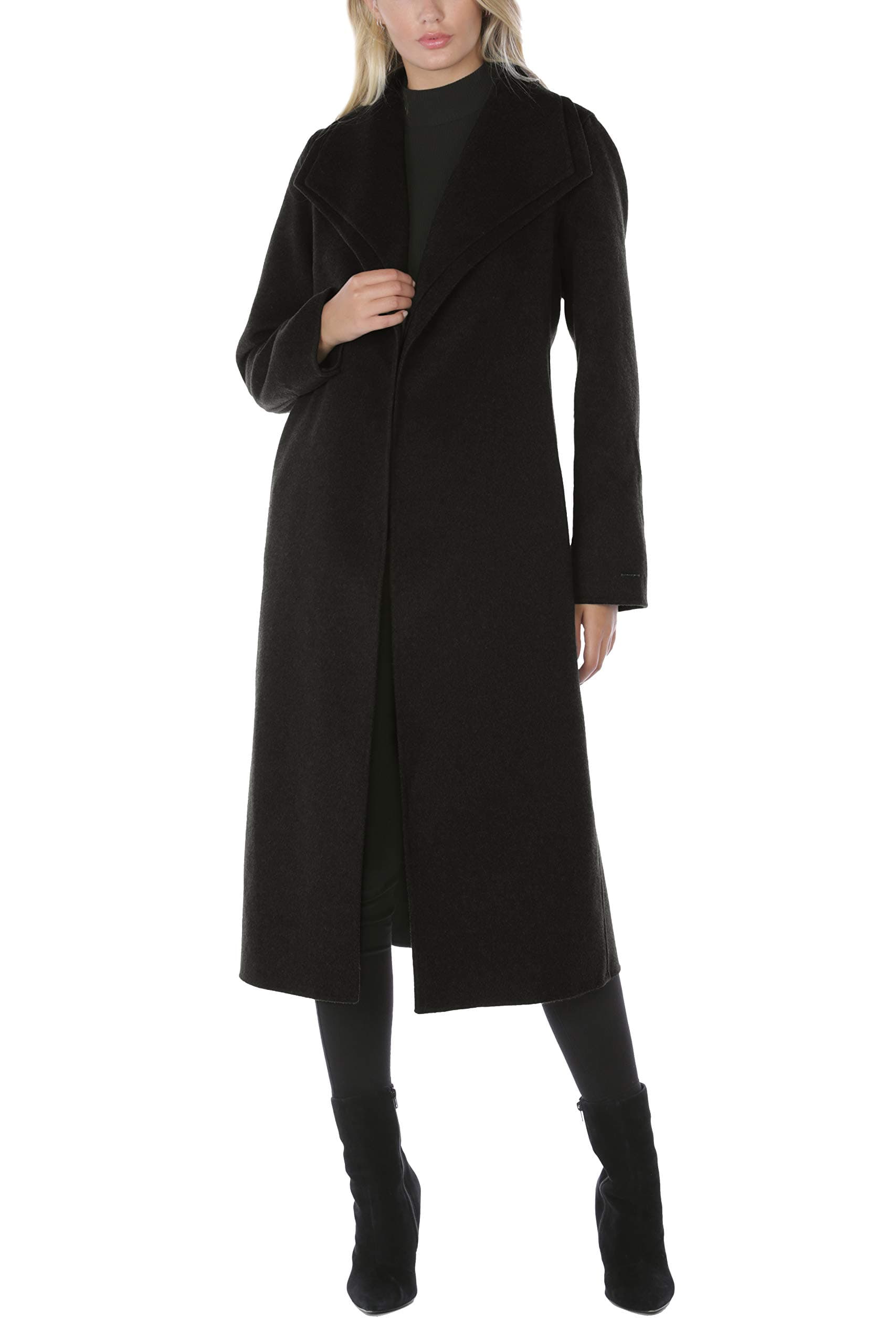 T Tahariwomens Maxi Double Face Wrap Coat Jacket