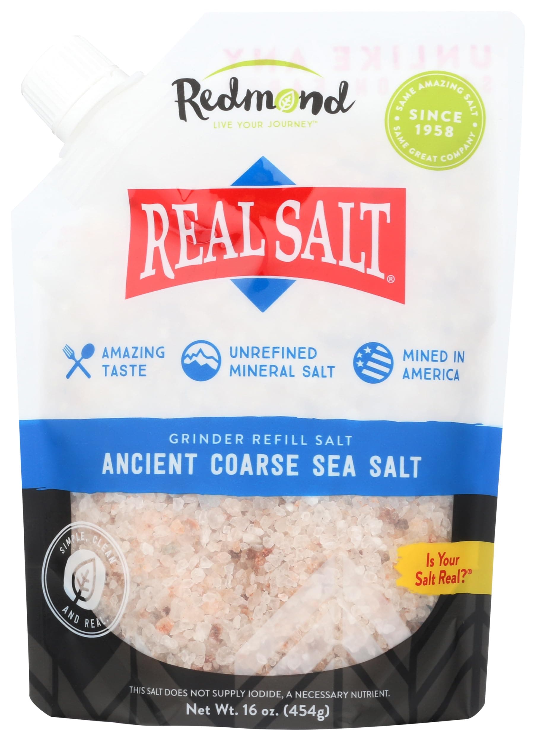 REAL SALT Course Salt, 16 OZ