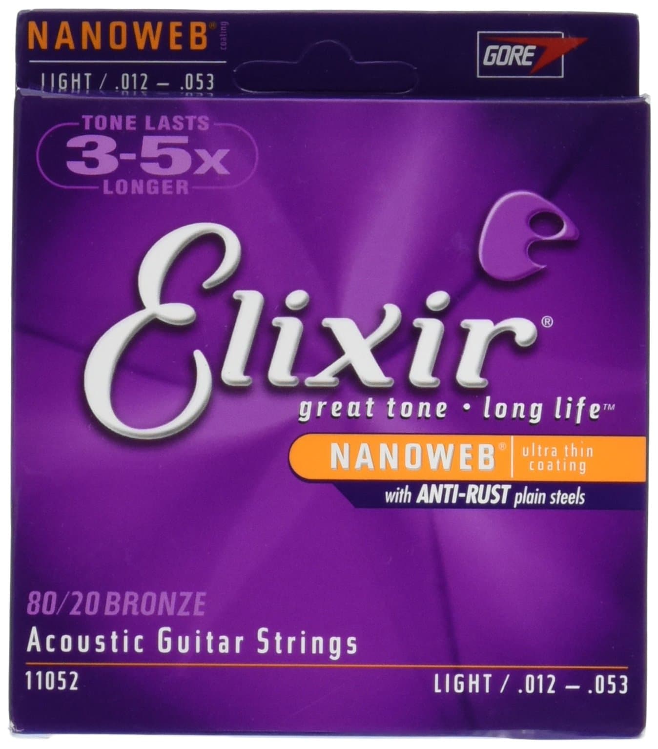 Light Nanoweb Acoustic Guitar Strings 2-Pack