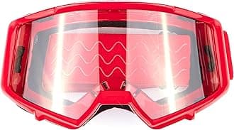 Typhoon Motocross Goggles Dirt Bike ATV Goggles Motorcycle Off Road Unisex Adult and Youth - Red