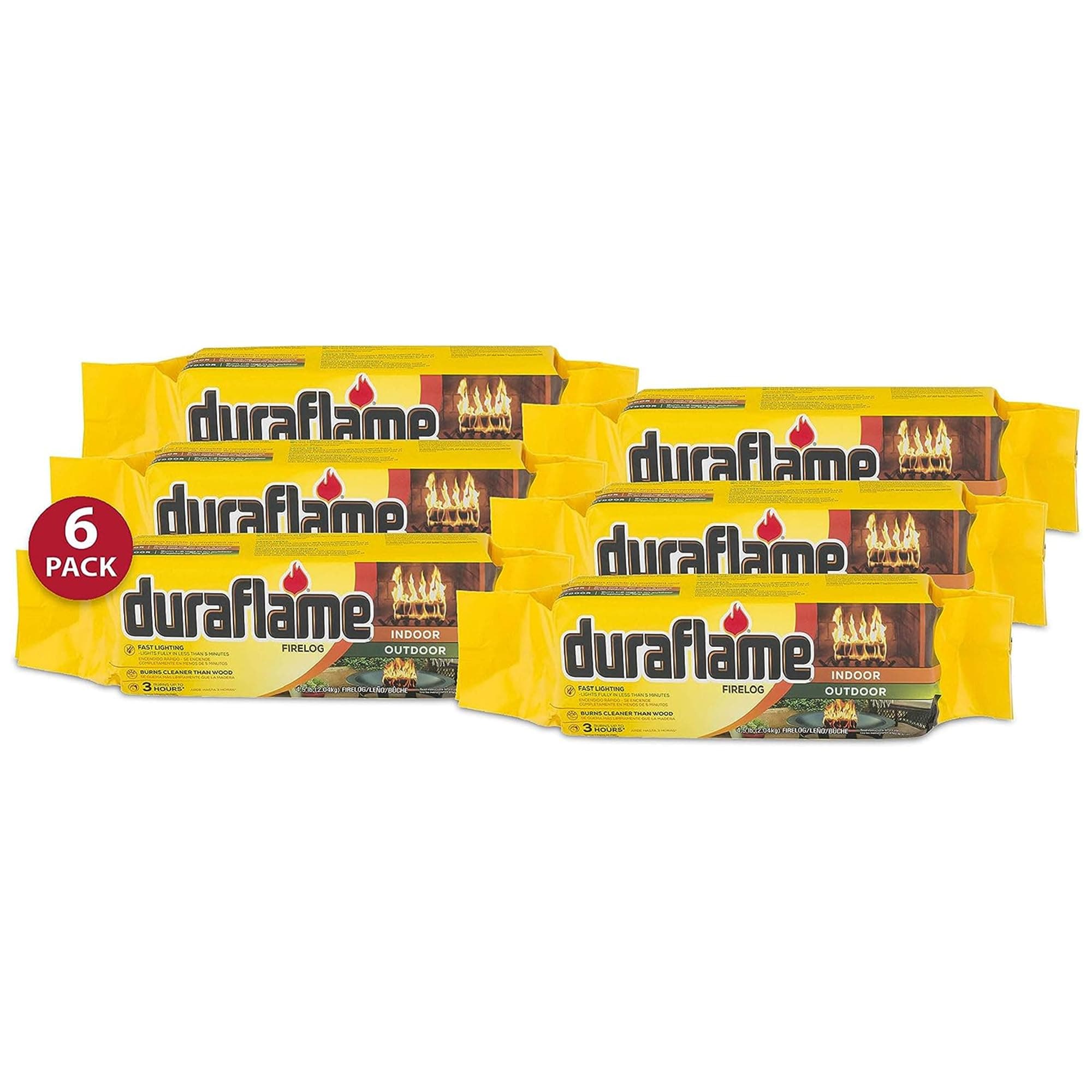 duraflame 4.5lb 3-hr Firelog, 6 pack