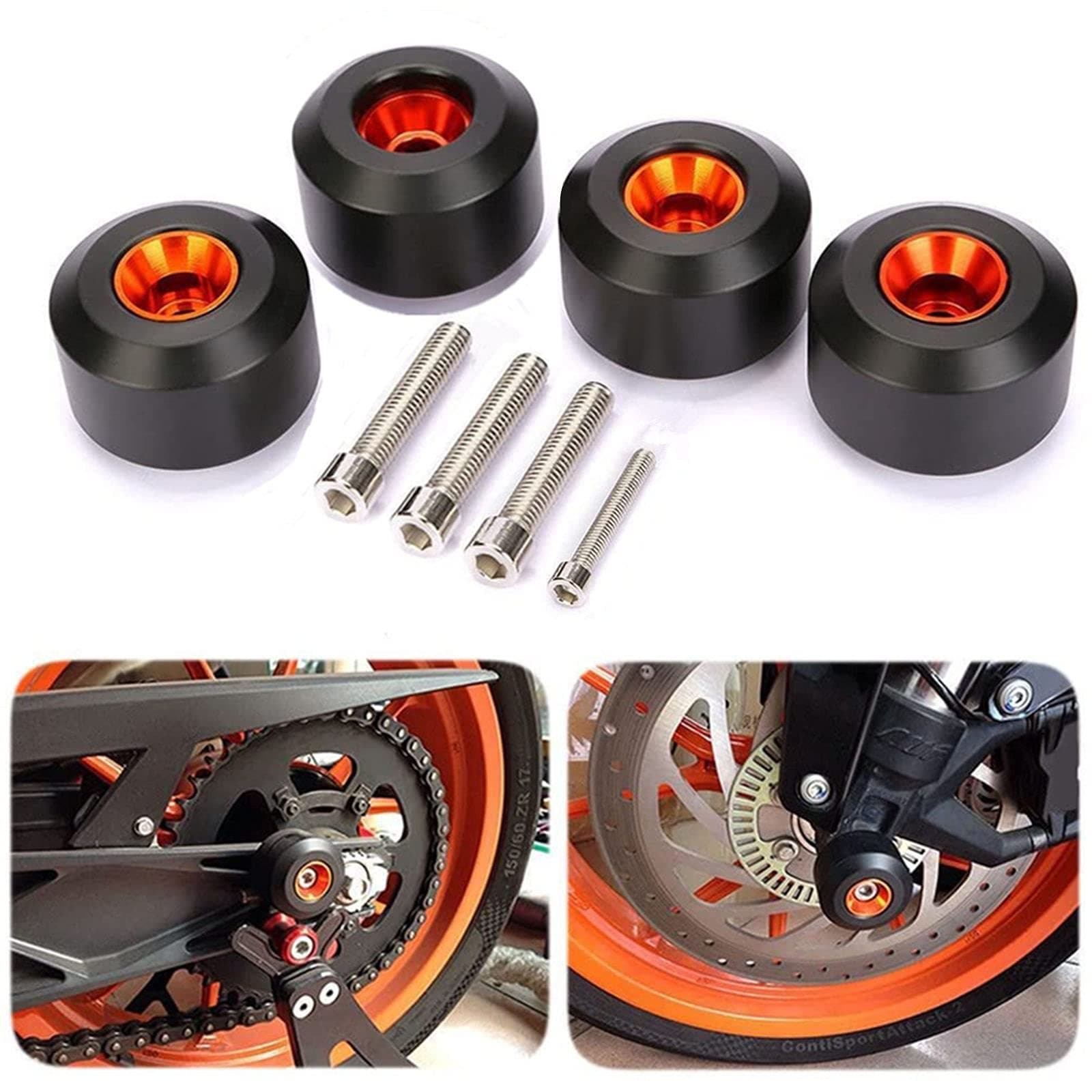 CICMOD Motorcycle Front Rear Fork Wheel Frame Slider Crash Protector for Duke 125 200 390