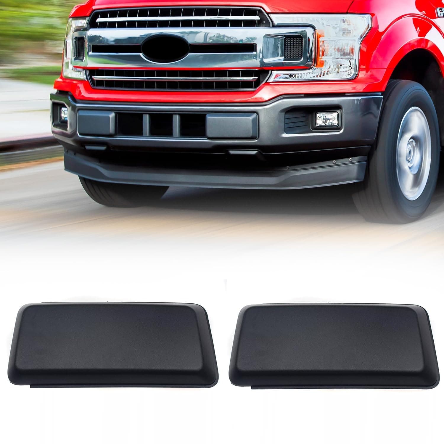 KARPAL Front Bumper Guards Pads End Caps Cover Insert Compatible With 2018 2019 2020 Ford F150