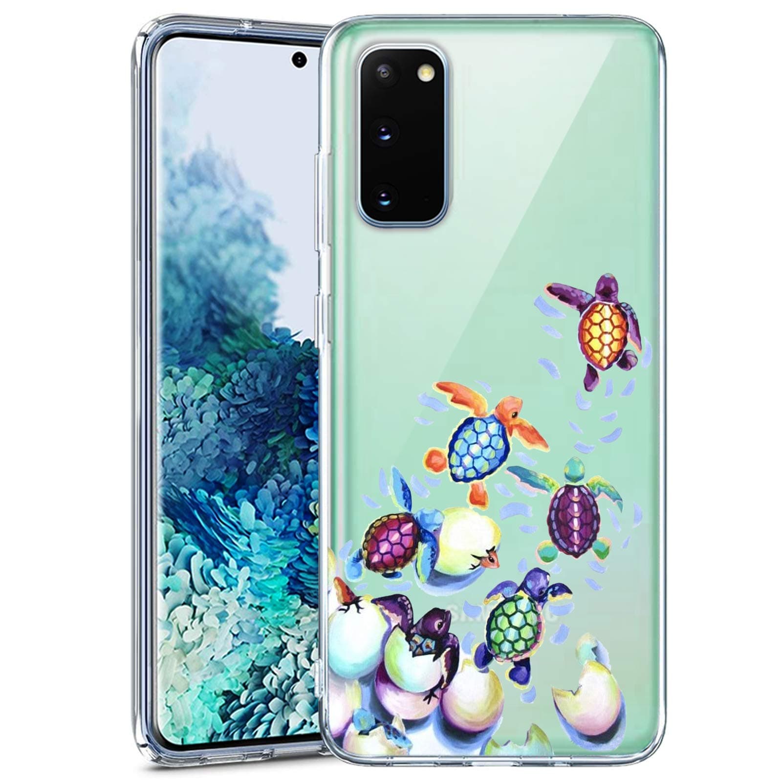 Samsung Galaxy S20 FE 5G Clear Case Custom Personality Pattern TPU Cover Case Slim Flexible Full Body Protective Cover Case for Samsung Galaxy S20 FE 5G (Turtle)
