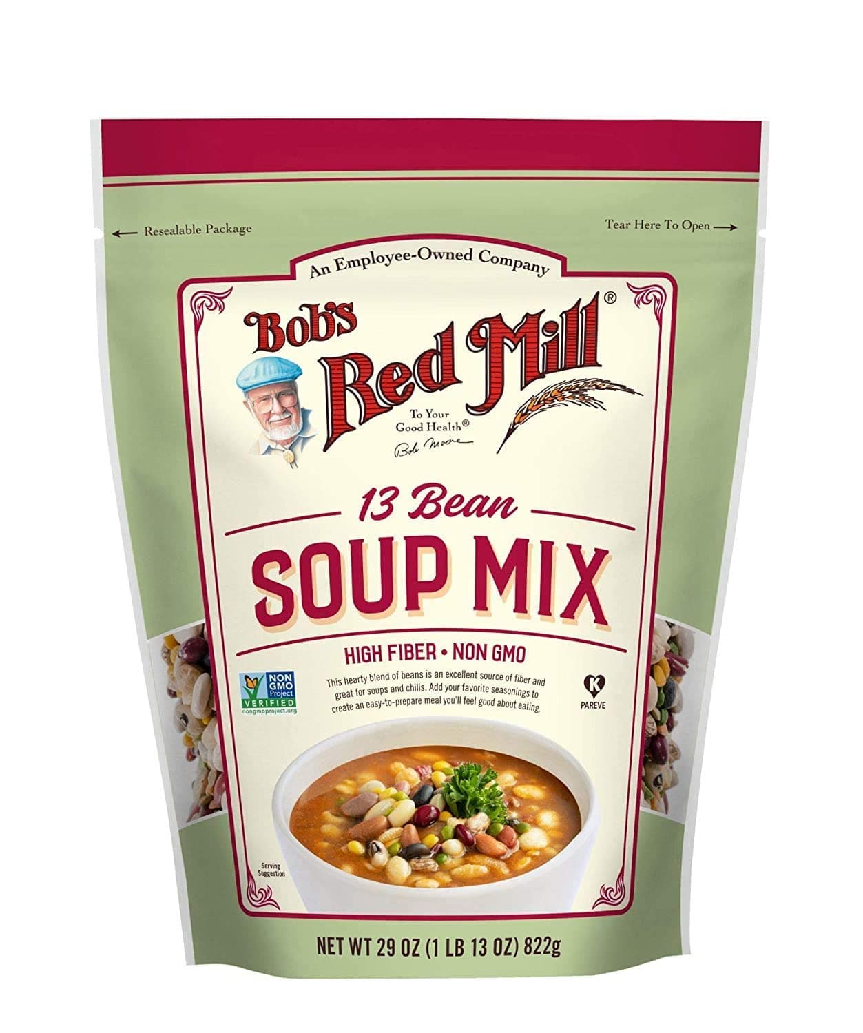 13 Bean Soup Mix, 29oz (Pack of 1) - Non GMO, Vegan, Kosher