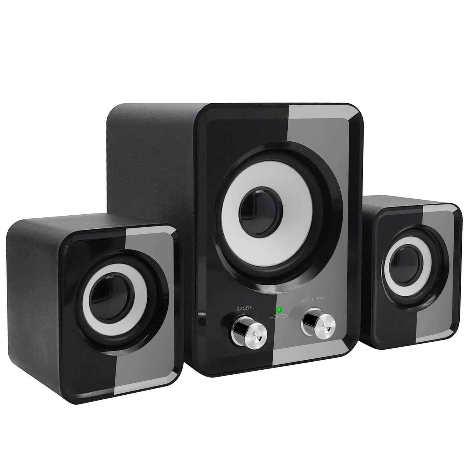 Subwoofer Speaker, WeGood Computer Speaker Compact Portable Mini Speaker 3.5mm Stereo USB Cable Multimedia Speakers Music Player for Computer Desktop PC Laptop Notebook Plug and Play