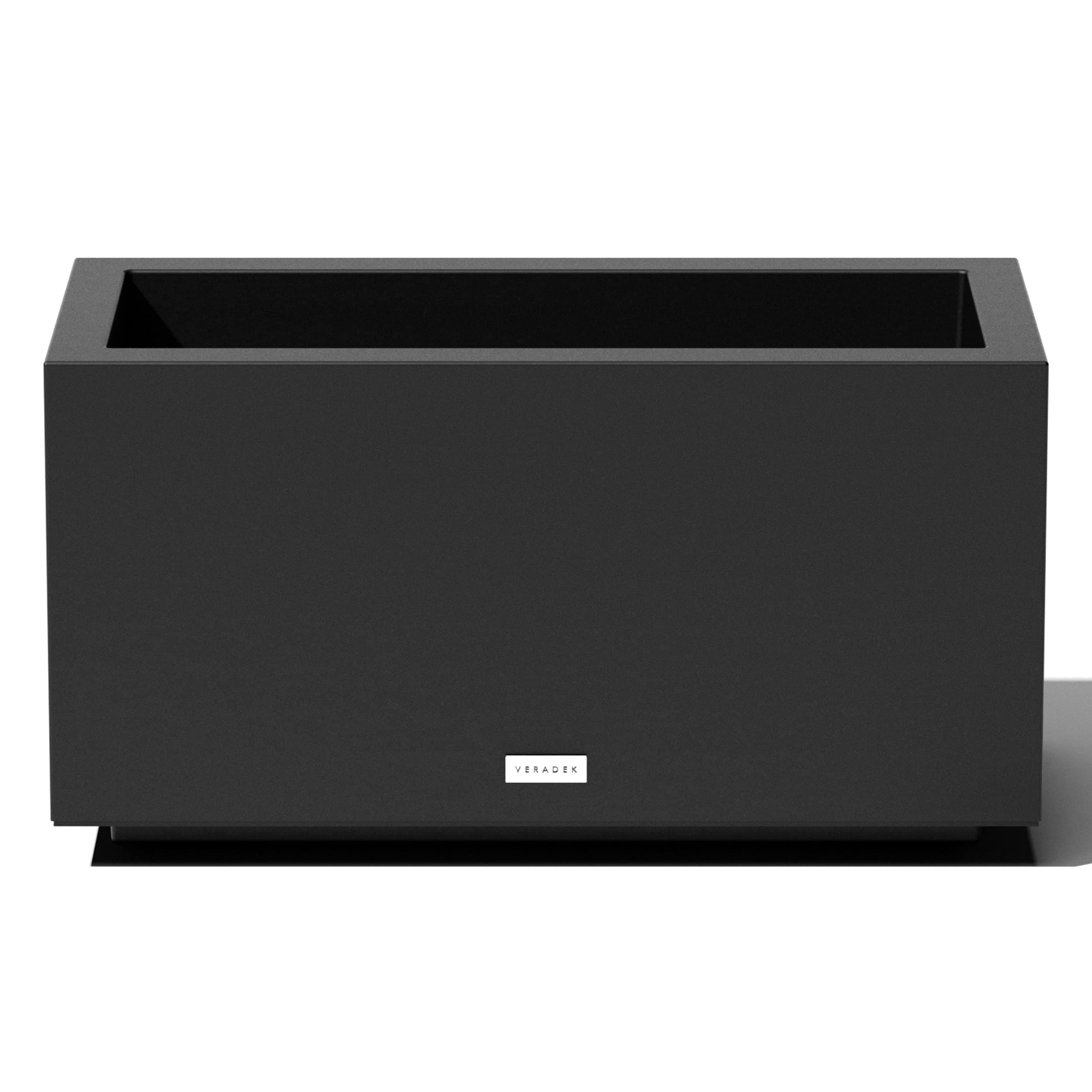 Block Series Long Box Planter - Large Rectangular Planter for Indoor or Outdoor Patio/Porch | Durable All-Weather Use with Drainage Holes | Modern Décor for Tall Plants, Flowers or Shrubs