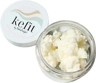 Kefir Grains, Kefit by NatuDelight 1 TBSP of FreshMilk Kefir Grains, Live Active Kefir Starter Cultures, Homemade Kefir Milk, Pajaritos Bulgaros de Leche, Milk Kefir Ferment at home Kit.