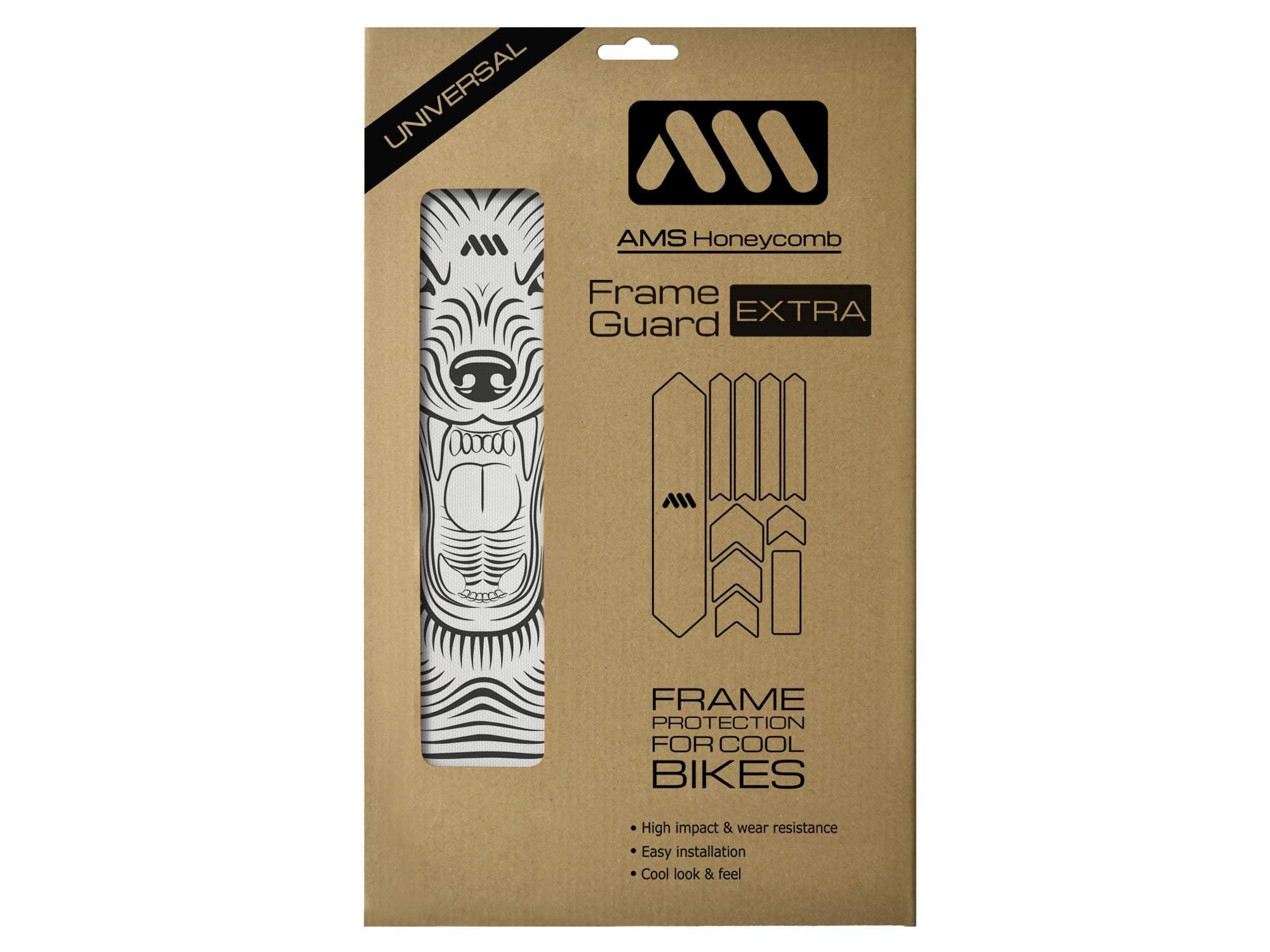 All Mountain Style AMS High Impact Frame Guard Extra Semi-transparent – Protects your bike from scratches and dings