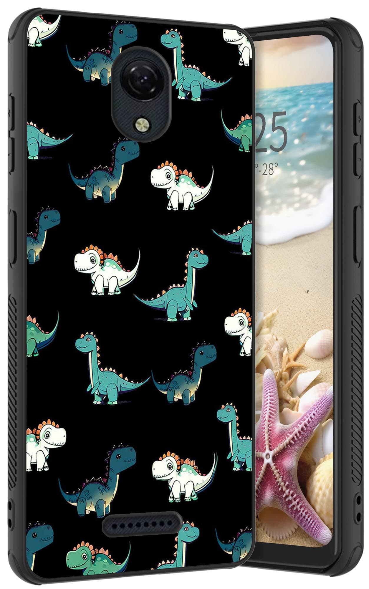 RYUITHDJP for Cricket Icon 2 Phone Case 6" with Cute Dinosaur Girl Boy Men Women Theme Design, Case for Boost Mobile Crikect Icon 2 TPU Stylish Anti Slip Shockproof Cover